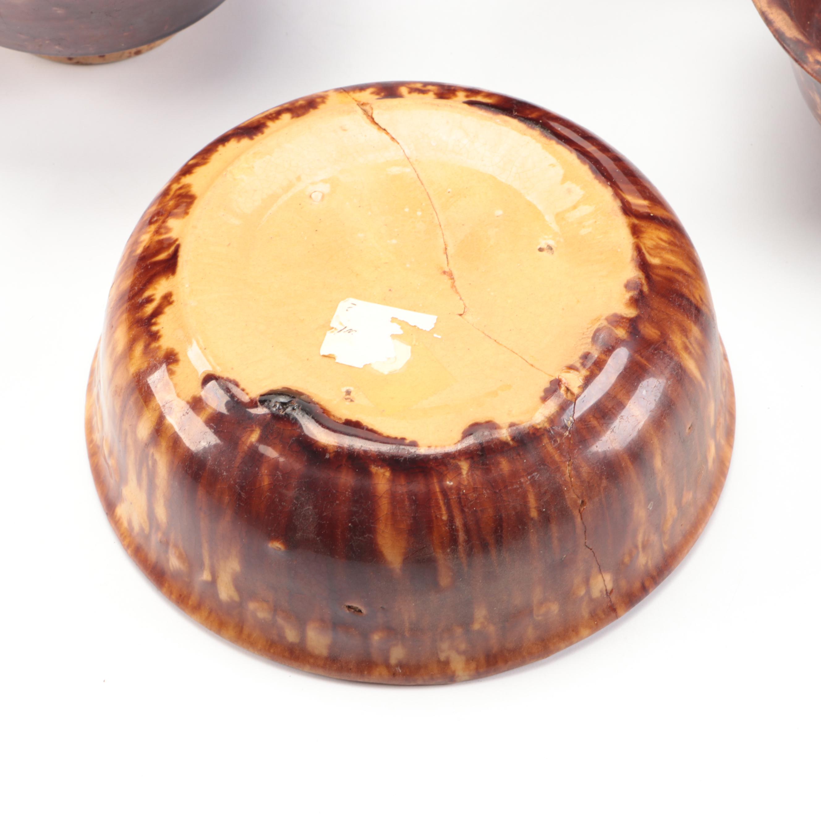 Rockingham Glaze Earthenware Bowls and Serving Dishes