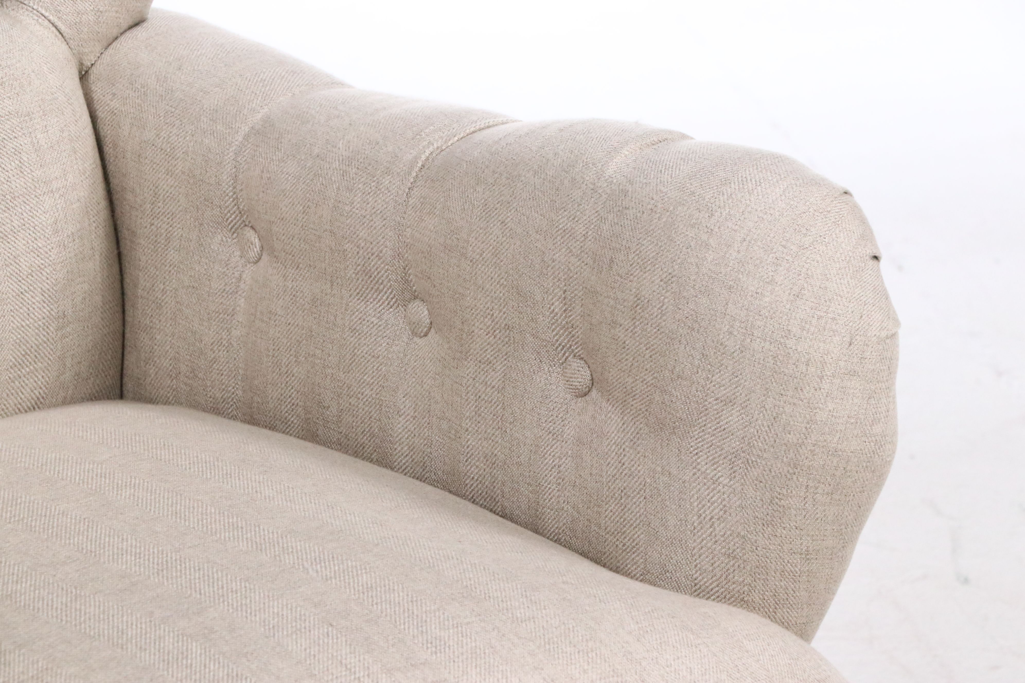 Button-Tufted Contemporary Upholstered Armchair