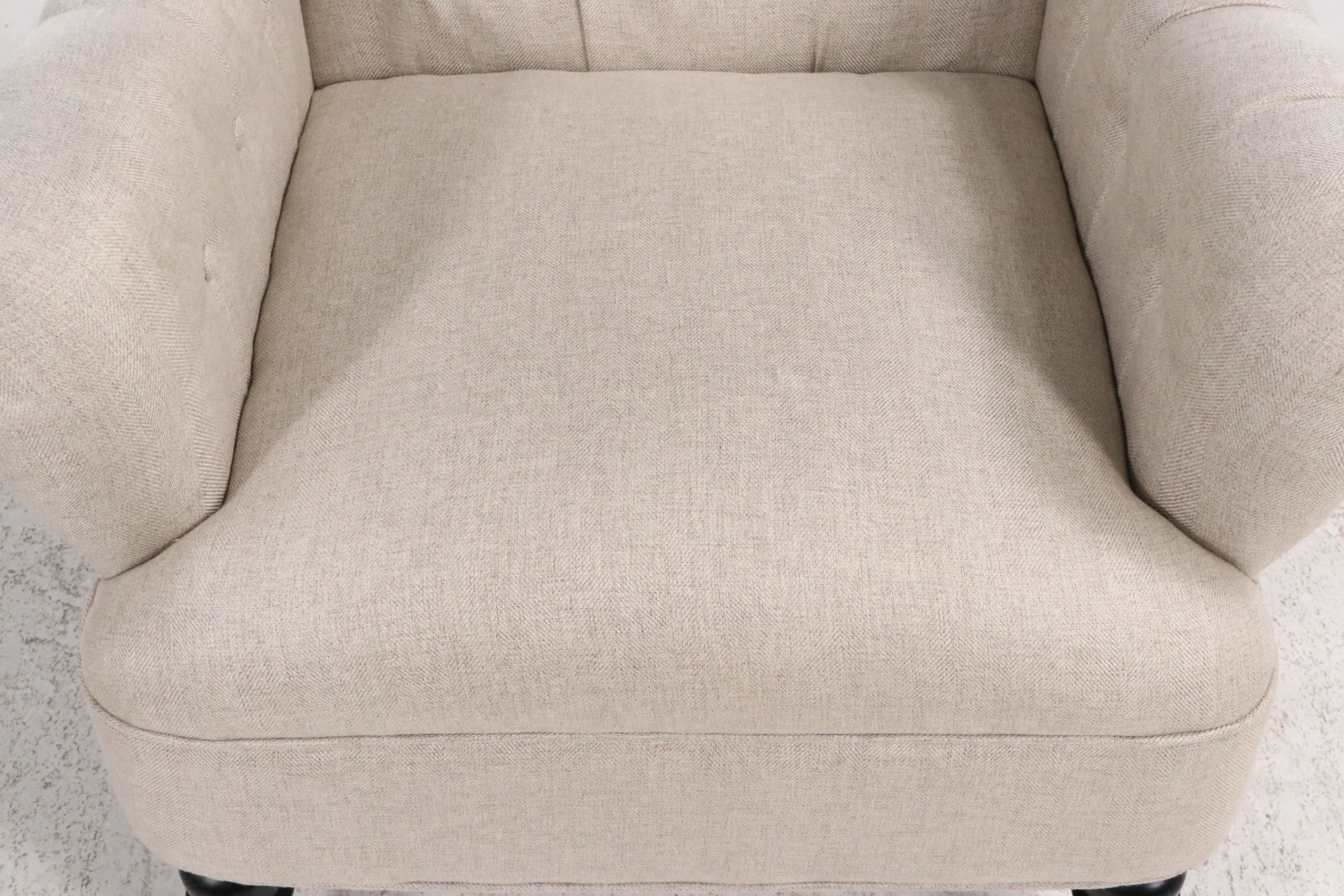 Button-Tufted Contemporary Upholstered Armchair