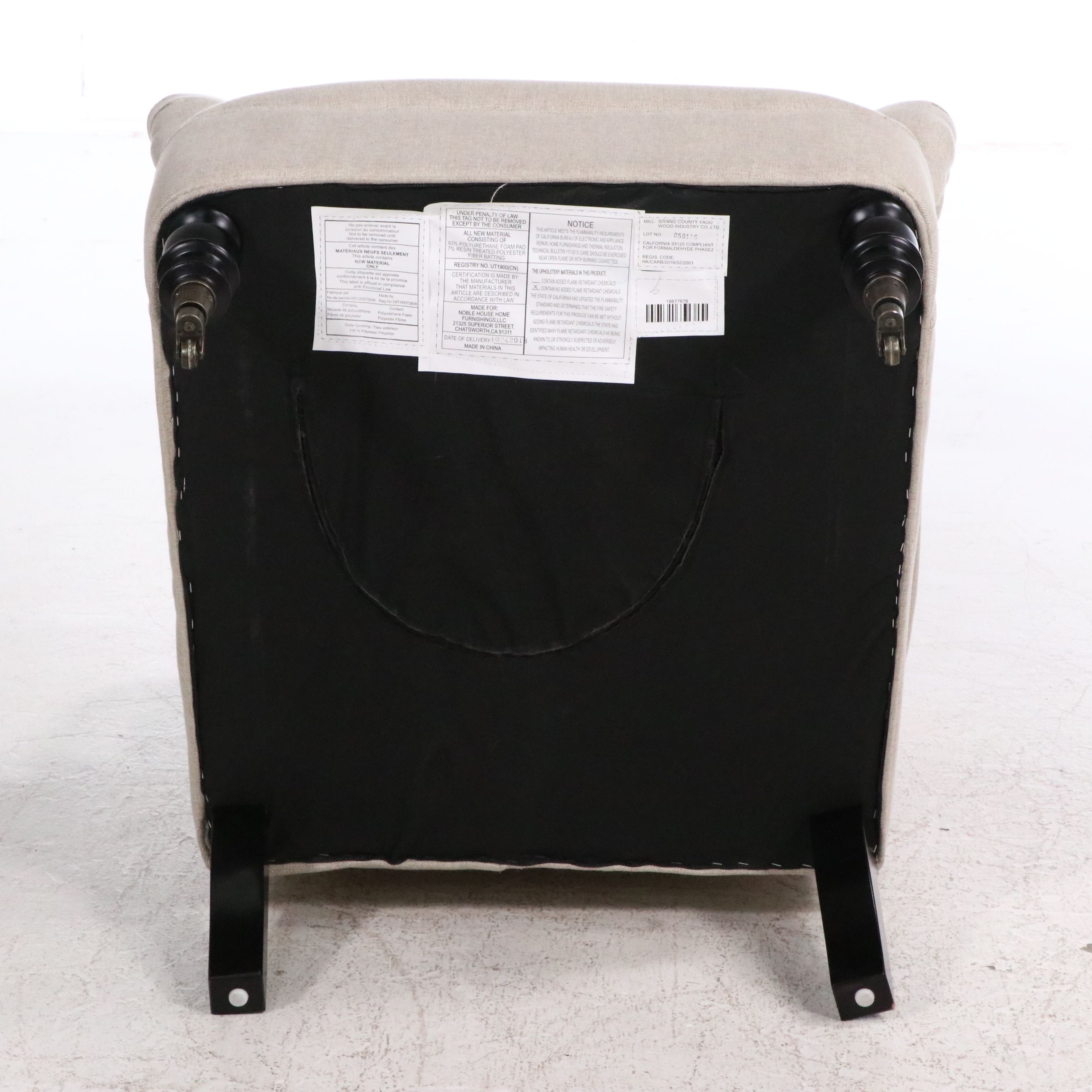 Button-Tufted Contemporary Upholstered Armchair