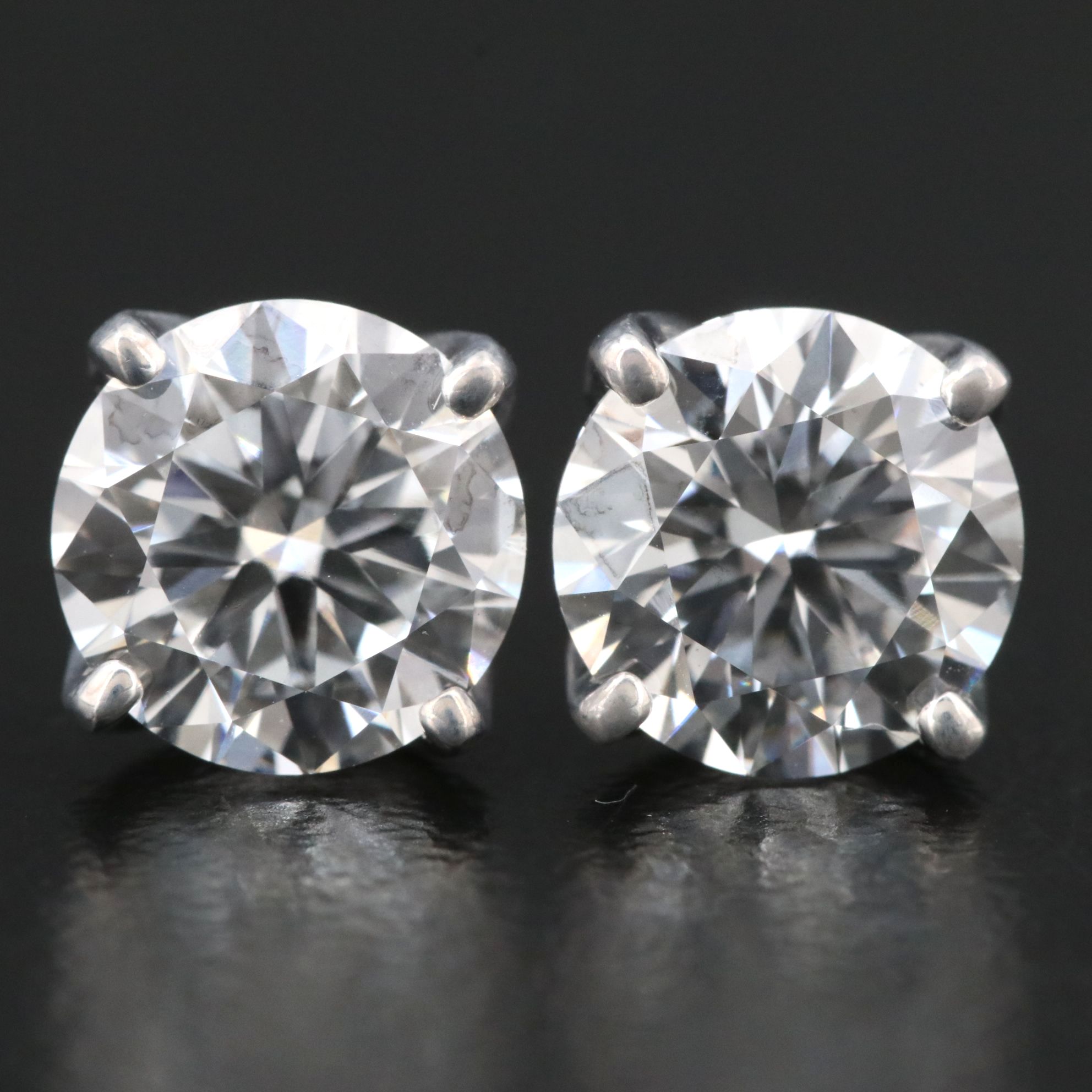 18K 2.51 CTW Lab Grown Diamond Stud Earrings