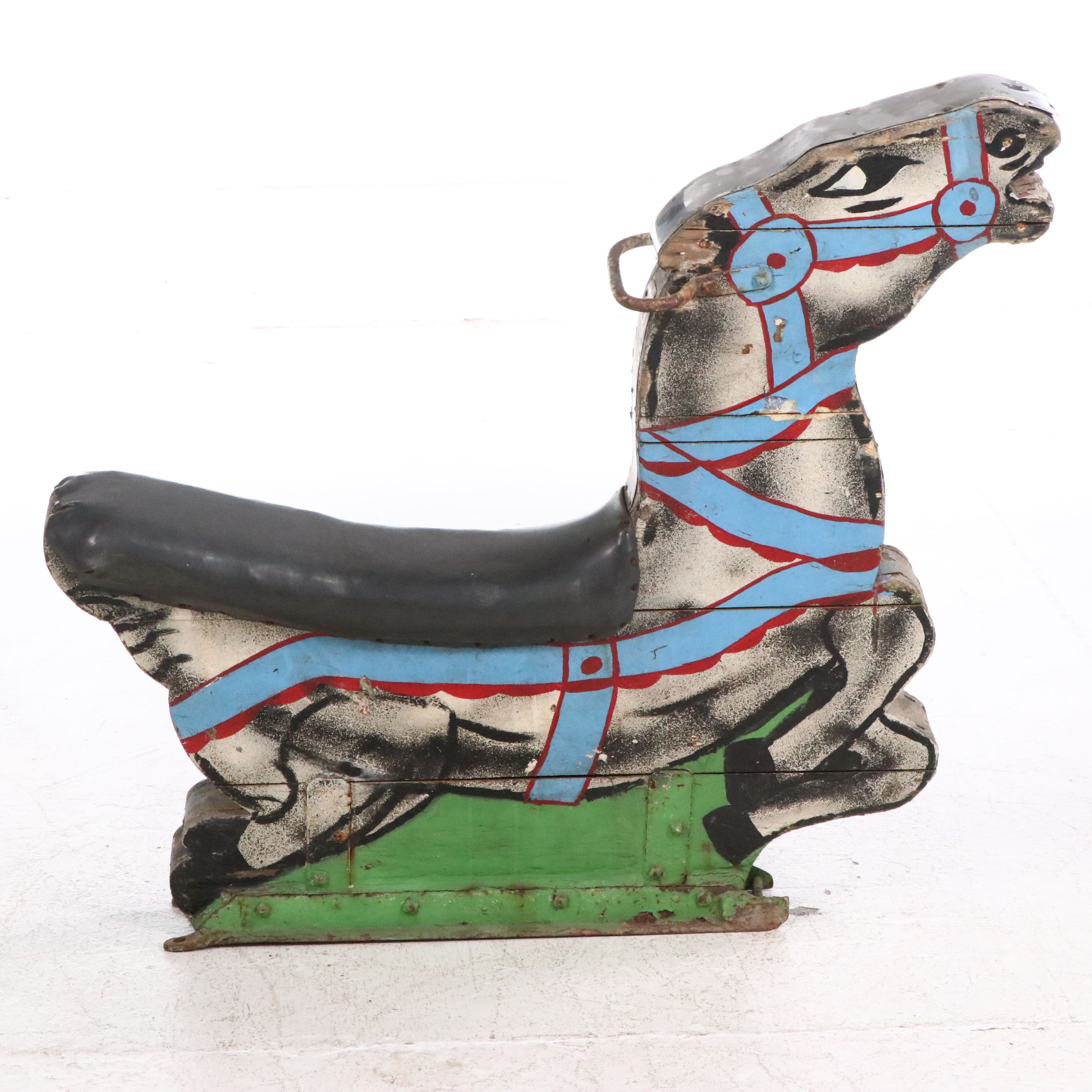Hand-Painted Wood Horse Carnival Ride, Early 20th Century