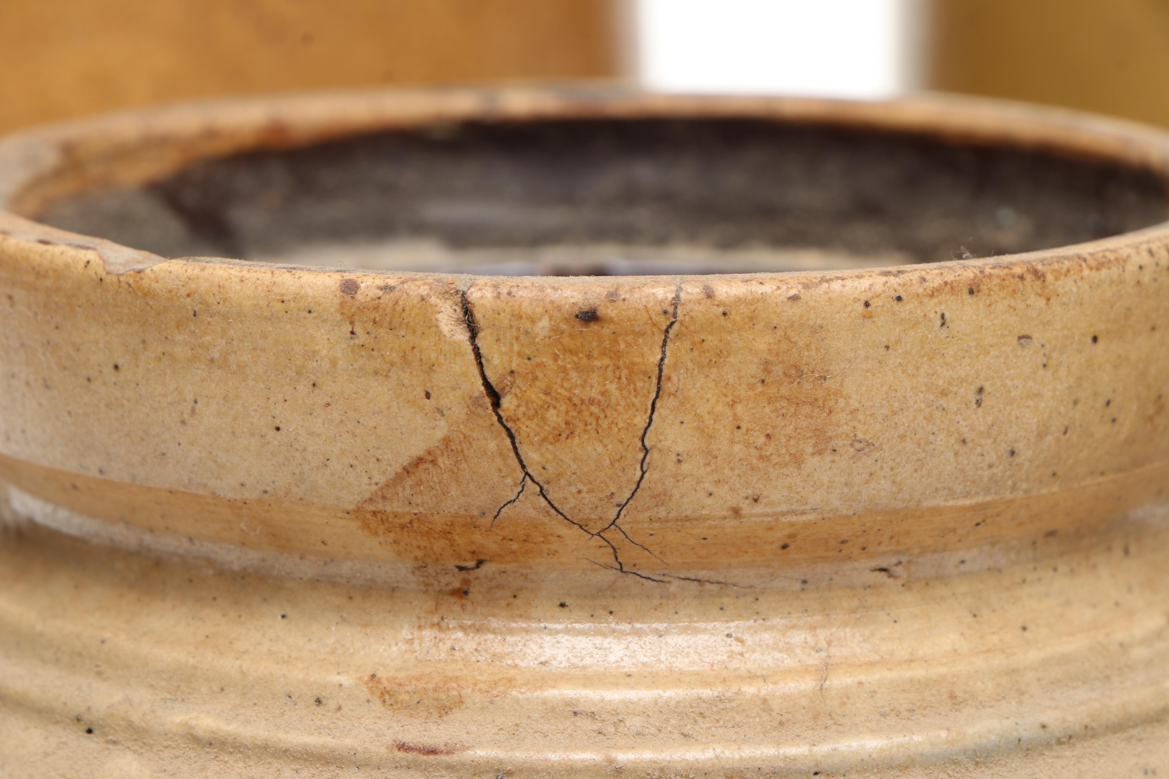 American Salt Glazed Stoneware Jug and Crocks, 19th Century