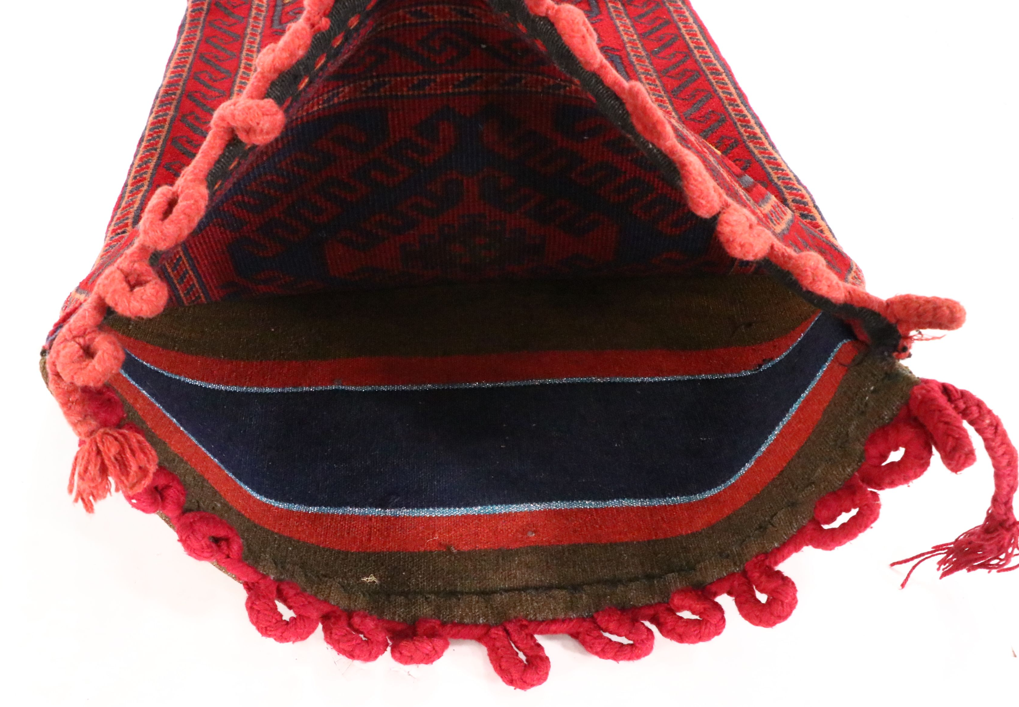 Hand-Knotted Afghan Baluch Saddle or Storage Bag