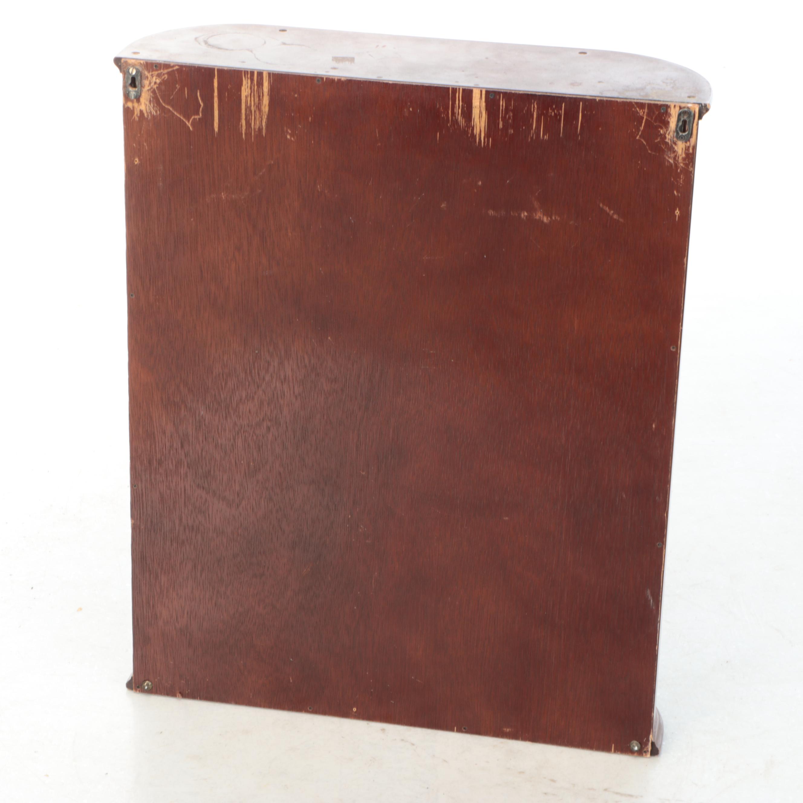 The Bombay Co. Curved Mahogany Curio Cabinet with Mirror Back