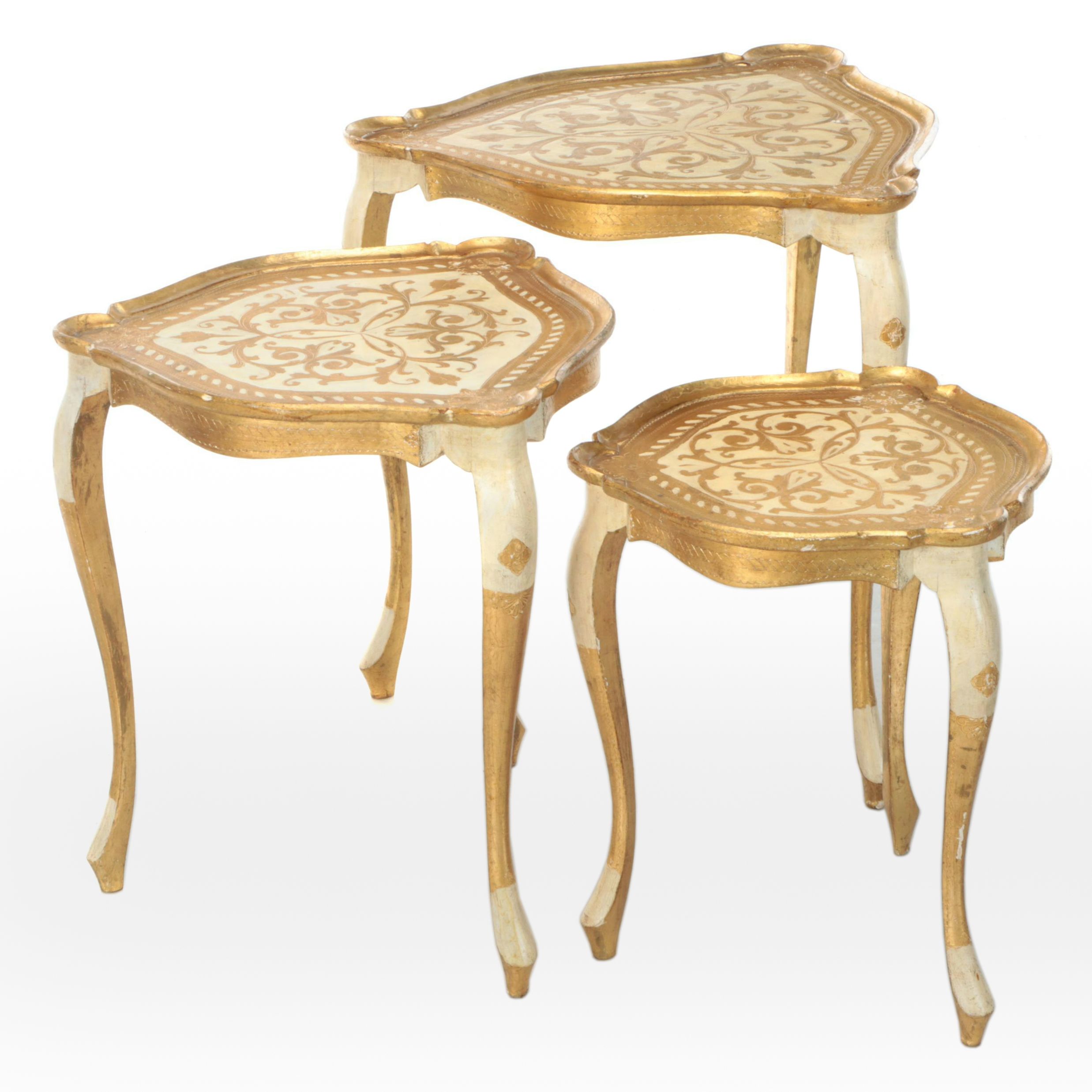 Italian Decorative Crafts Inc. Giltwood Nesting Tables