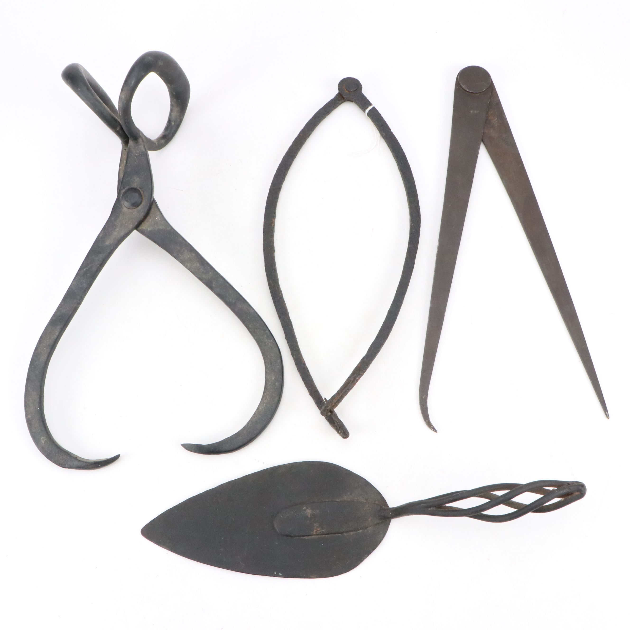 Rustic Iron Calipers, Ice Block Tongs and Other Tools