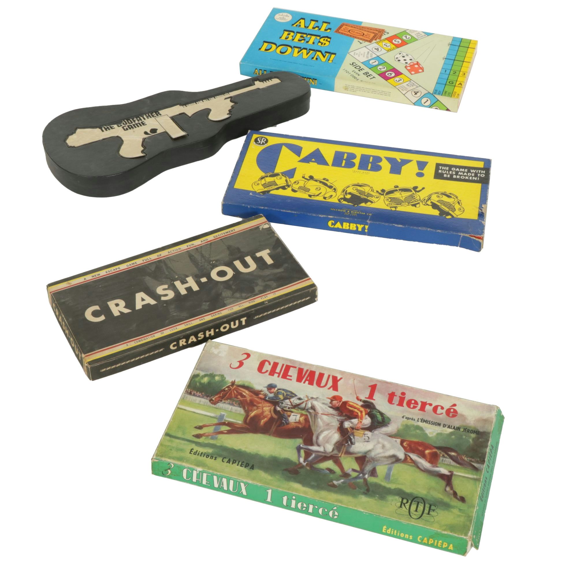 The Godfather Game, "Crash-Out", "Cabby!" & Other Board Games, Mid-Late 20th C.