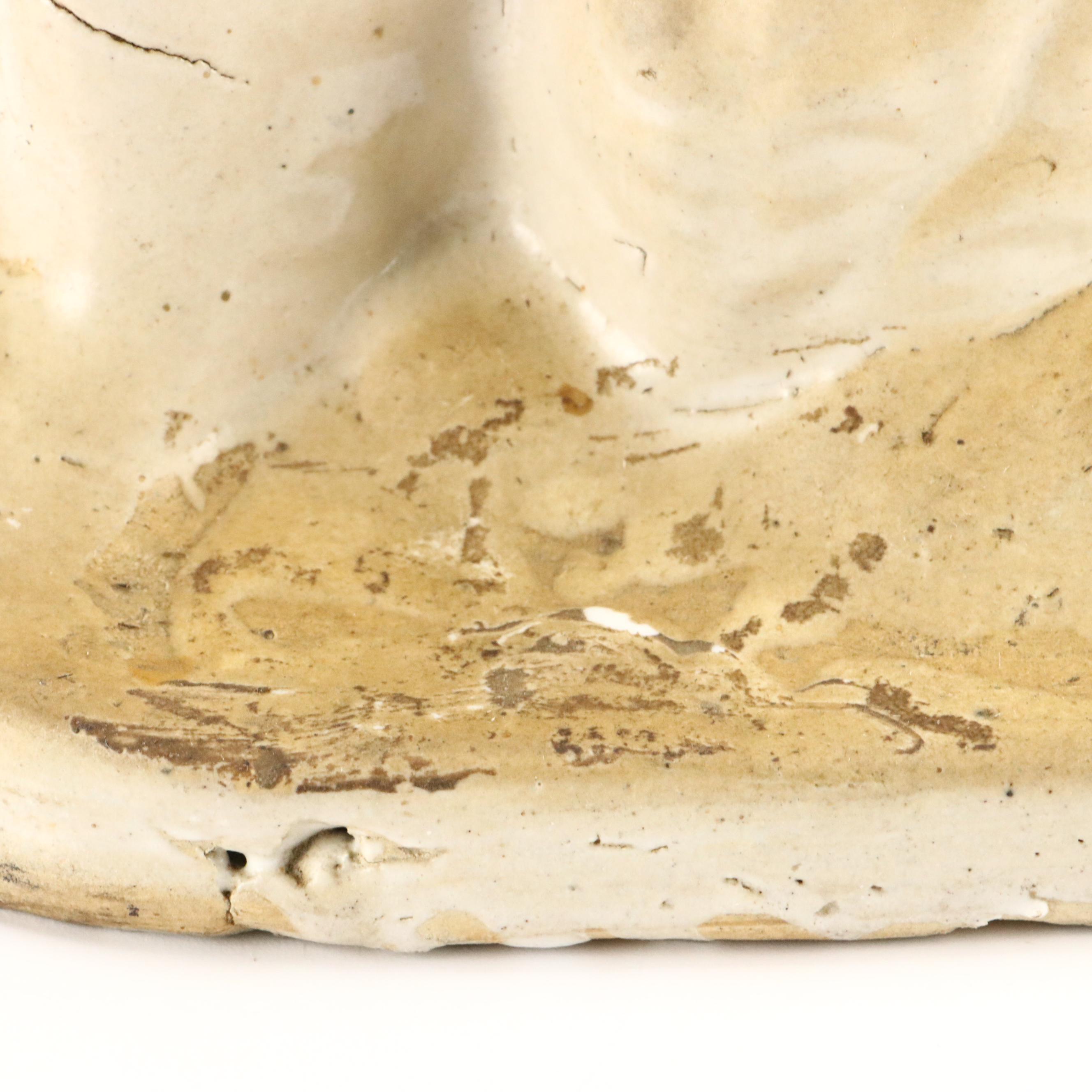 Staffordshire Style Chalkware Spaniels, 20th Century