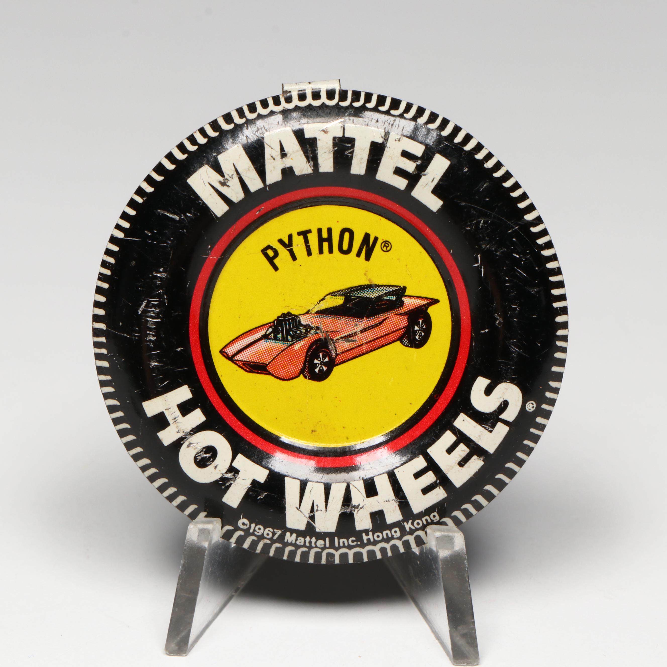 Hot Wheels "Beatnik Bandit" and "Python" Redline Toy Cars with Button, 1968