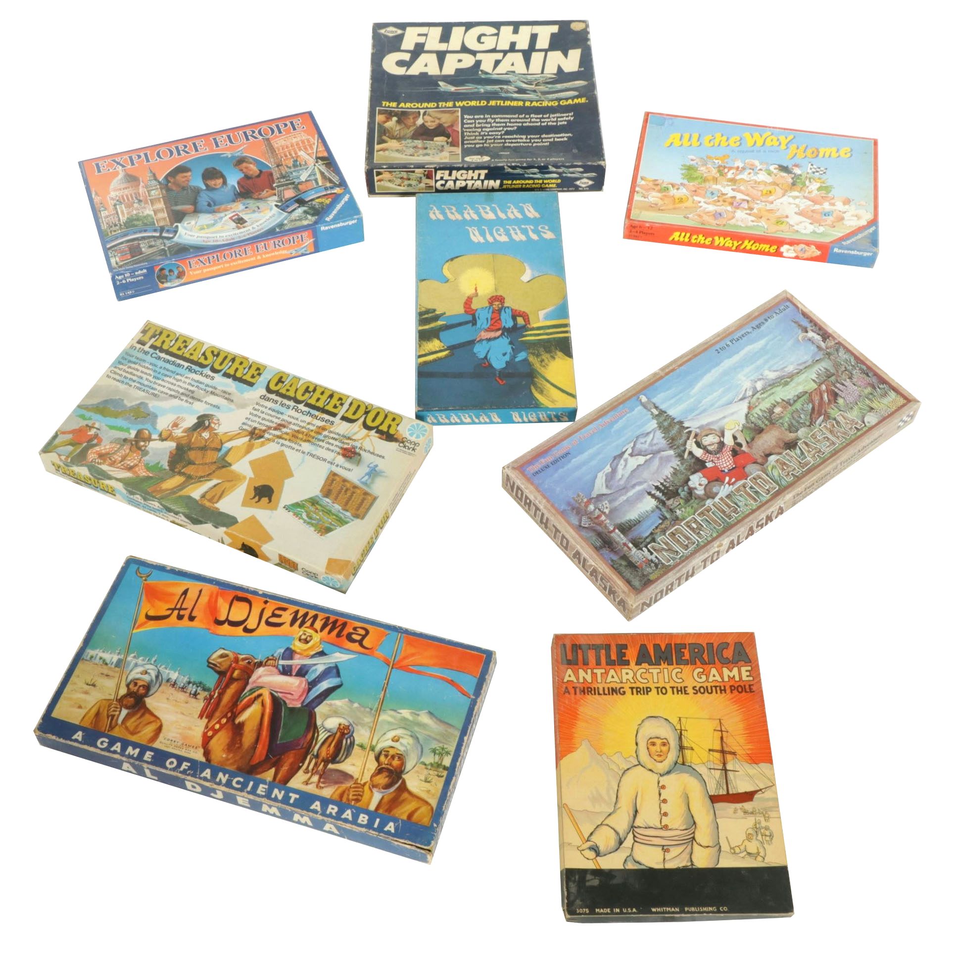 Travel Board Game Collections With "Flight Captain", "Arabian Nights" and More