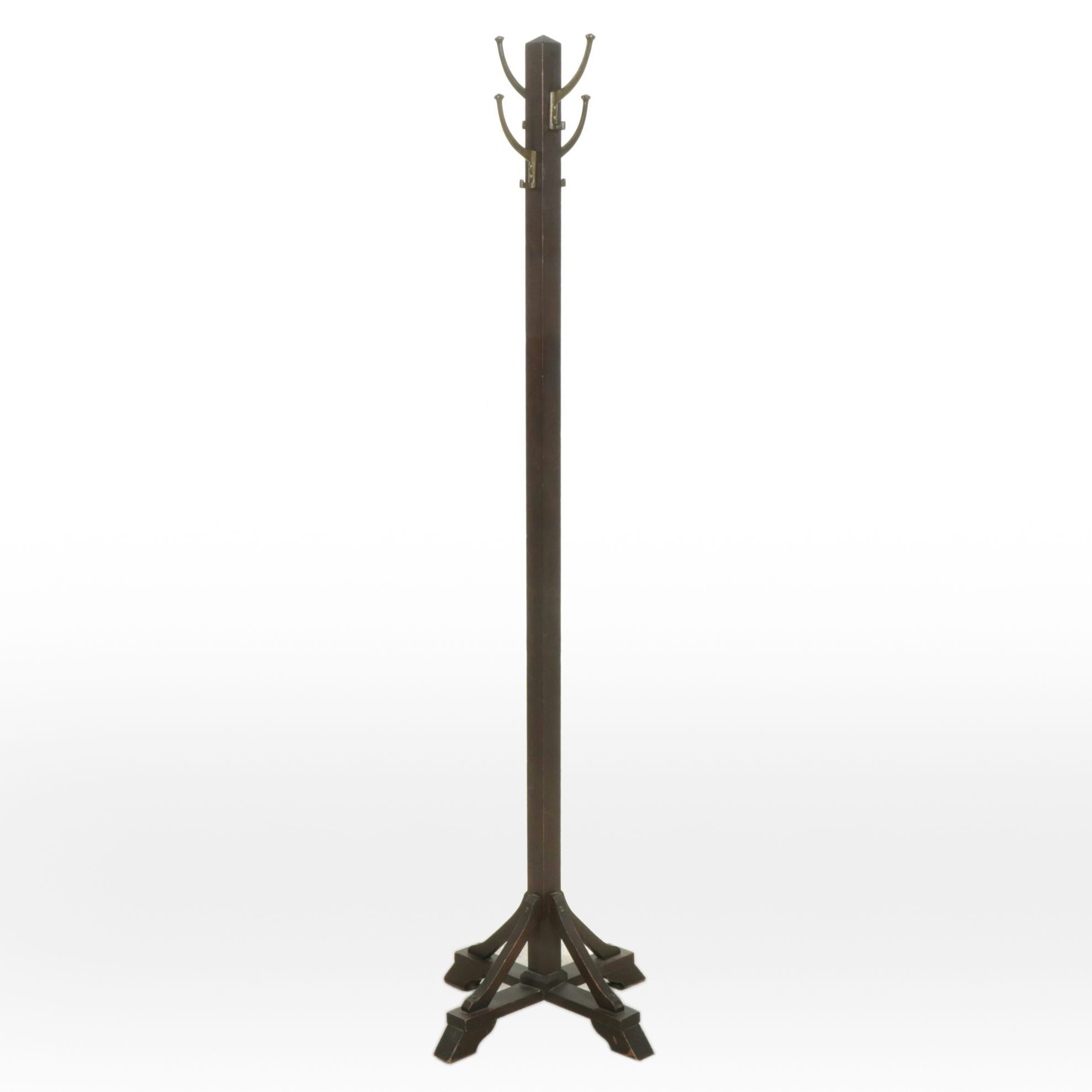 Craftsman Style Oak Wood Hall Tree, Early to Mid 20th C.