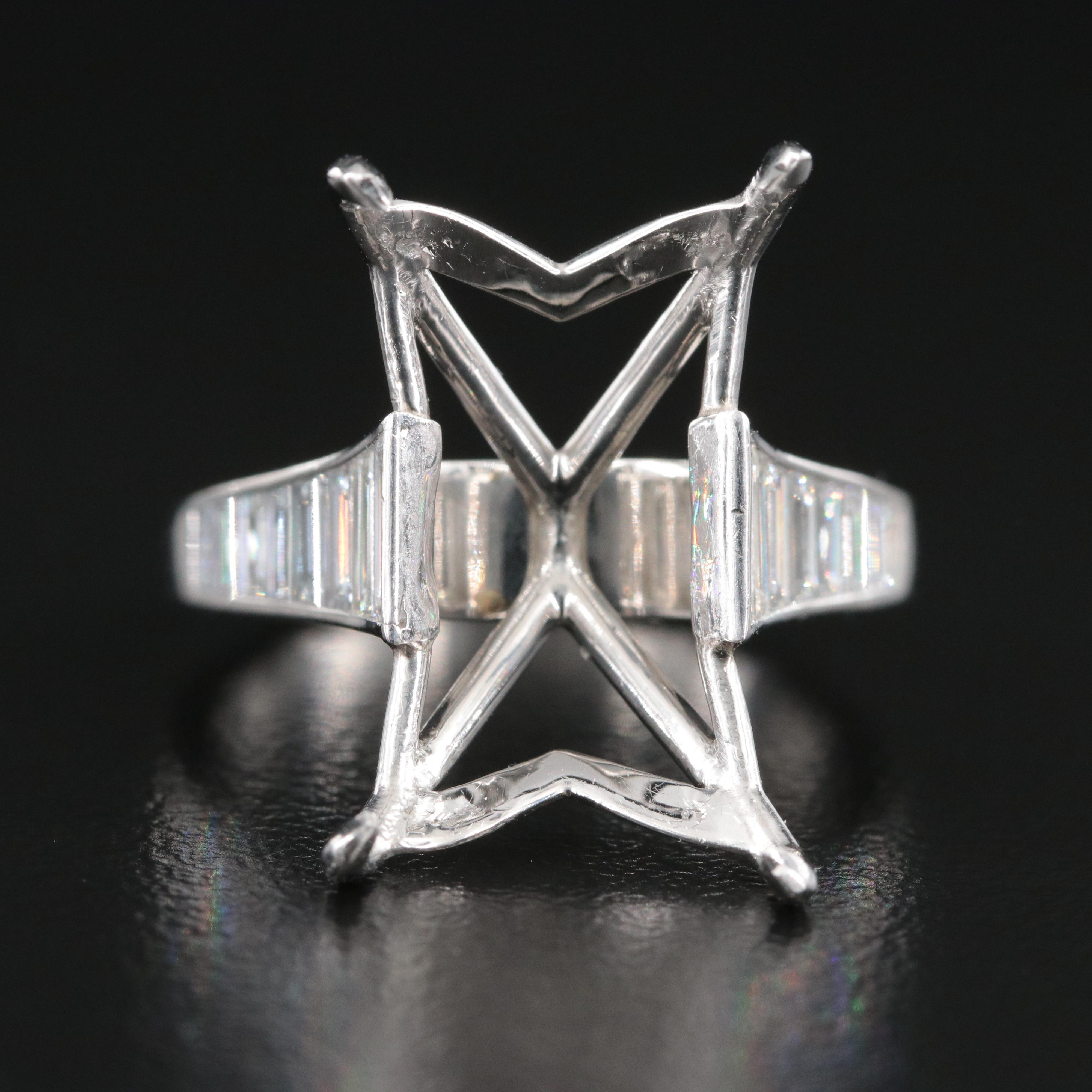 Platinum 1.11 CTW Lab Grown Diamond Semi-Mount Ring