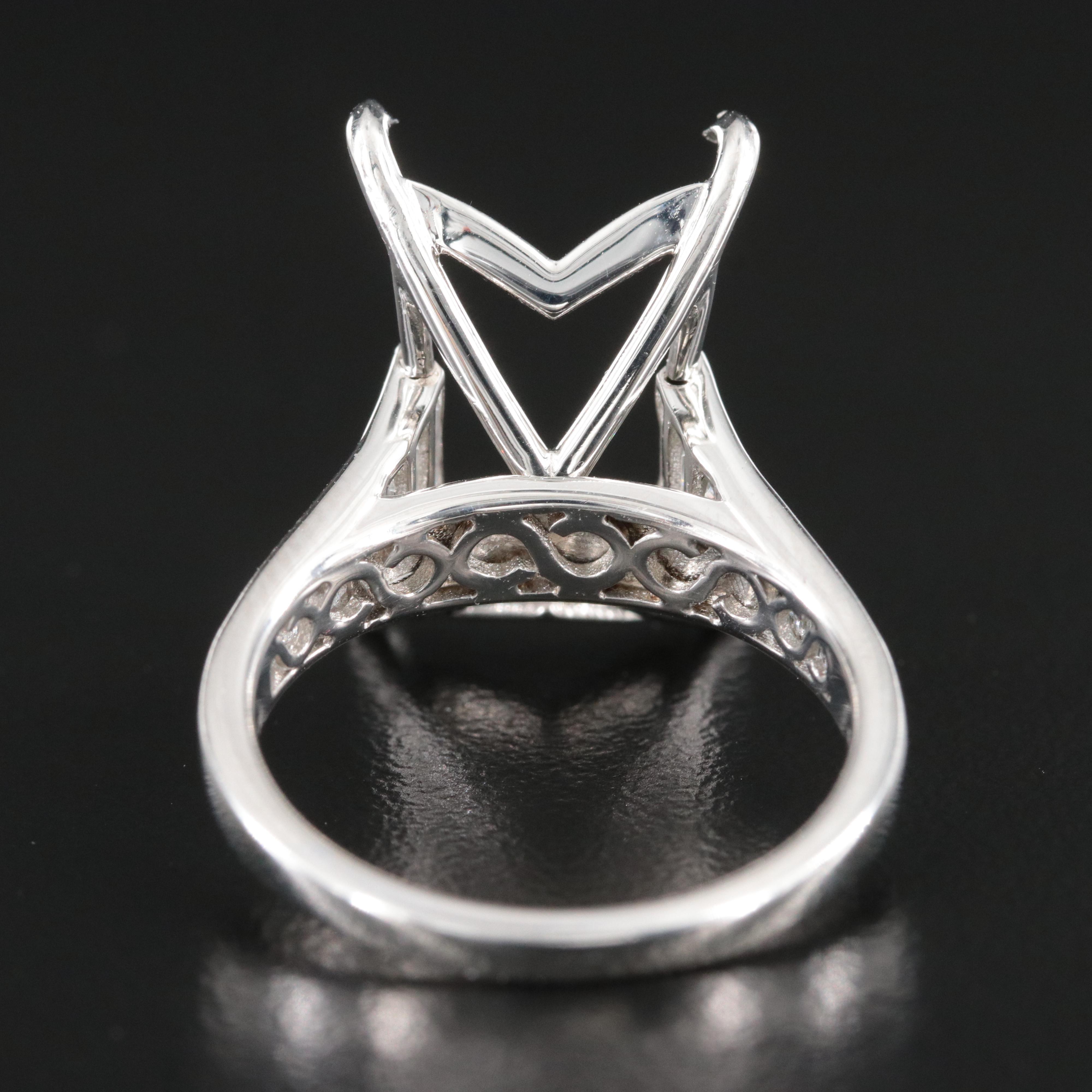 Platinum 1.11 CTW Lab Grown Diamond Semi-Mount Ring