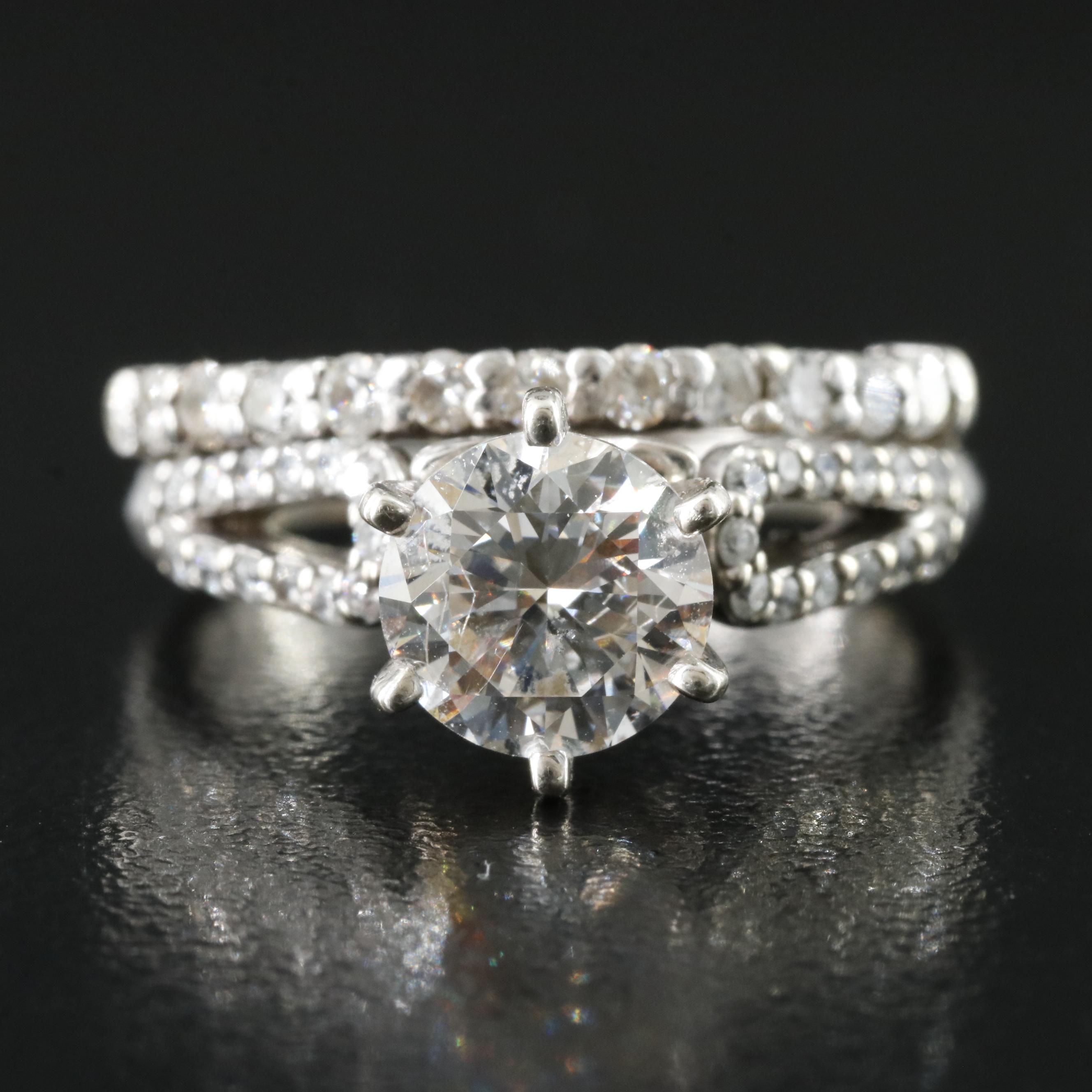 14K 1.98 CTW Diamond Soldered Ring Set