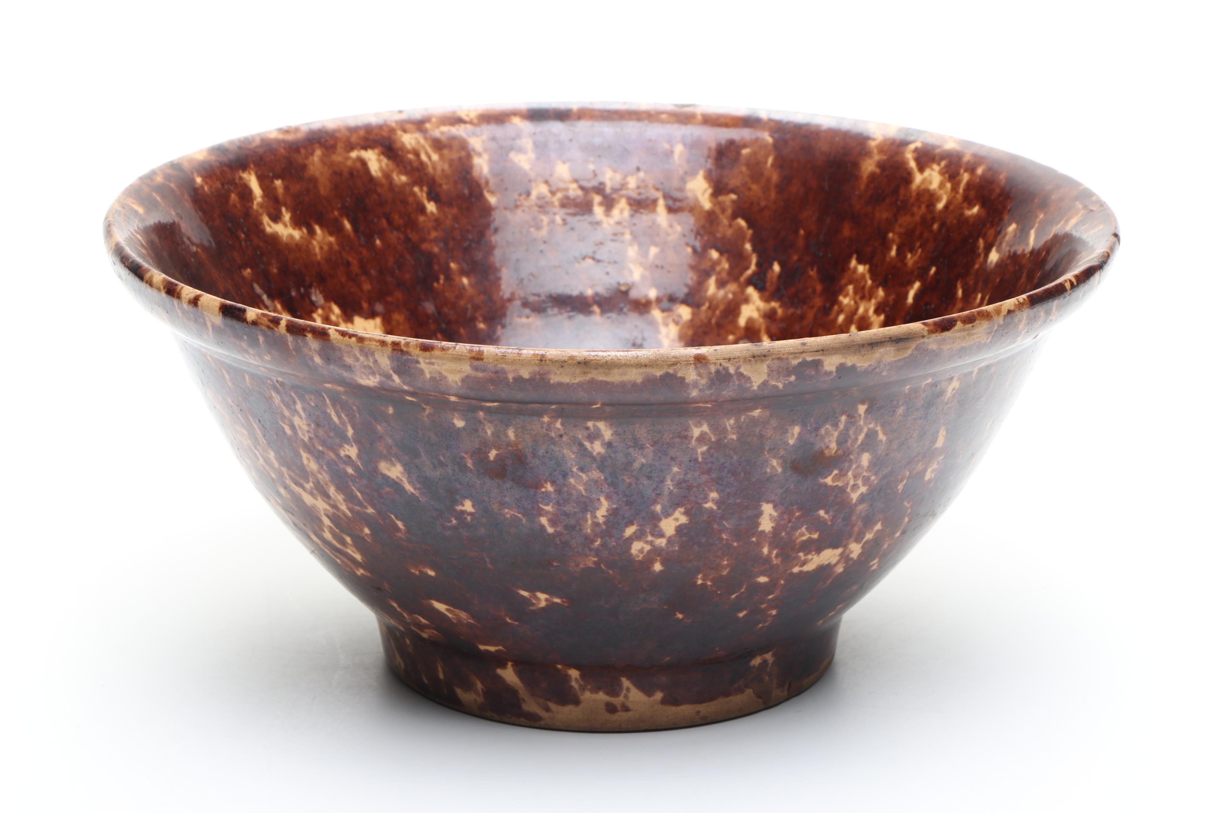 Rockingham Glaze Earthenware Mixing Bowls