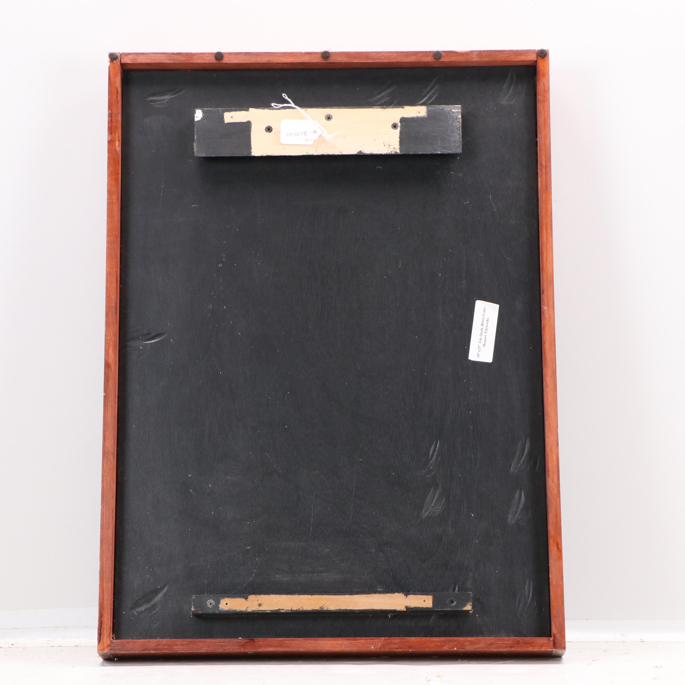 Motawi Tileworks "Retro Lime Tile Quilt" Glazed Ceramic Mosaic, 21st Century