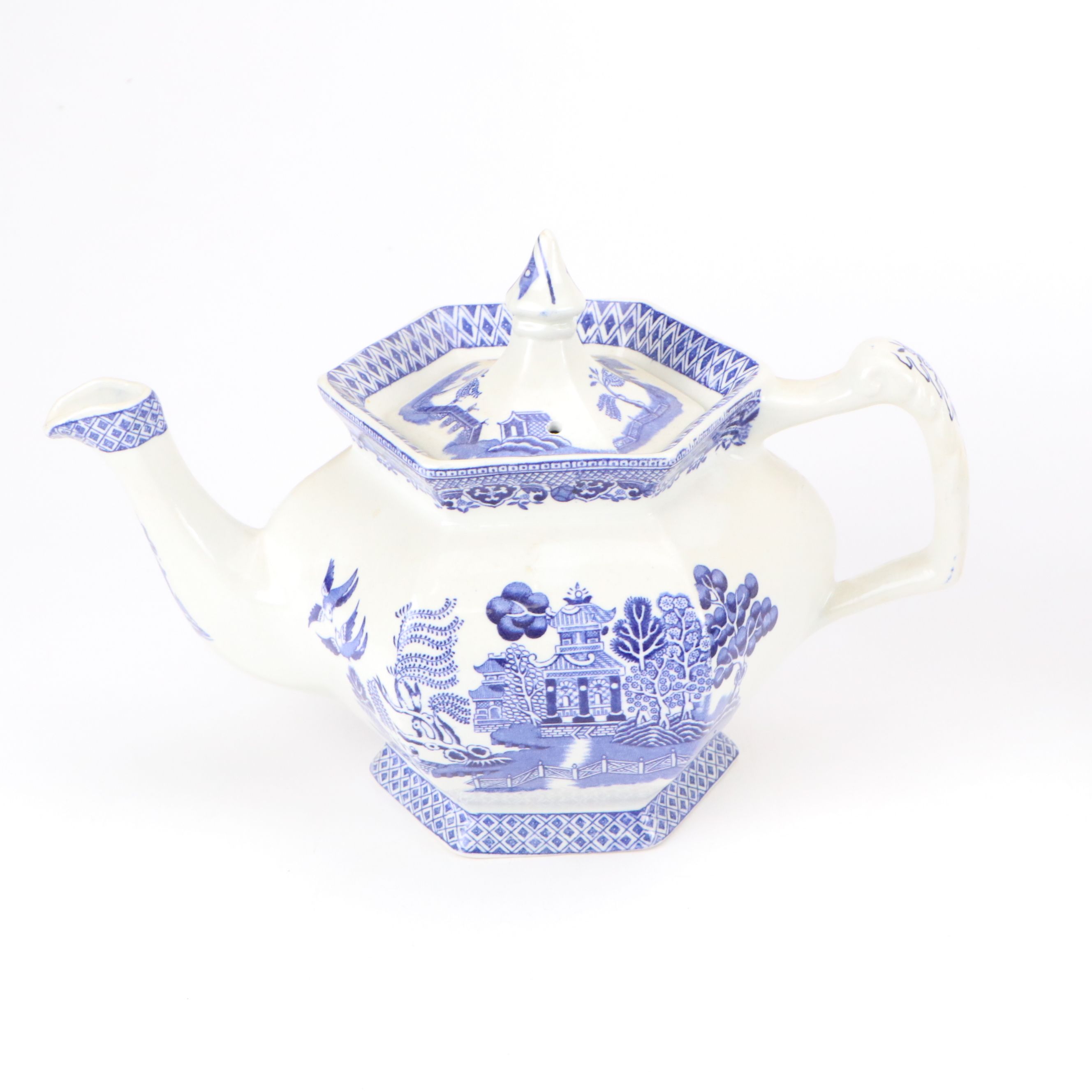 Wood & Sons "Willow" with Buffalo and Other Blue Willow Serving Pieces