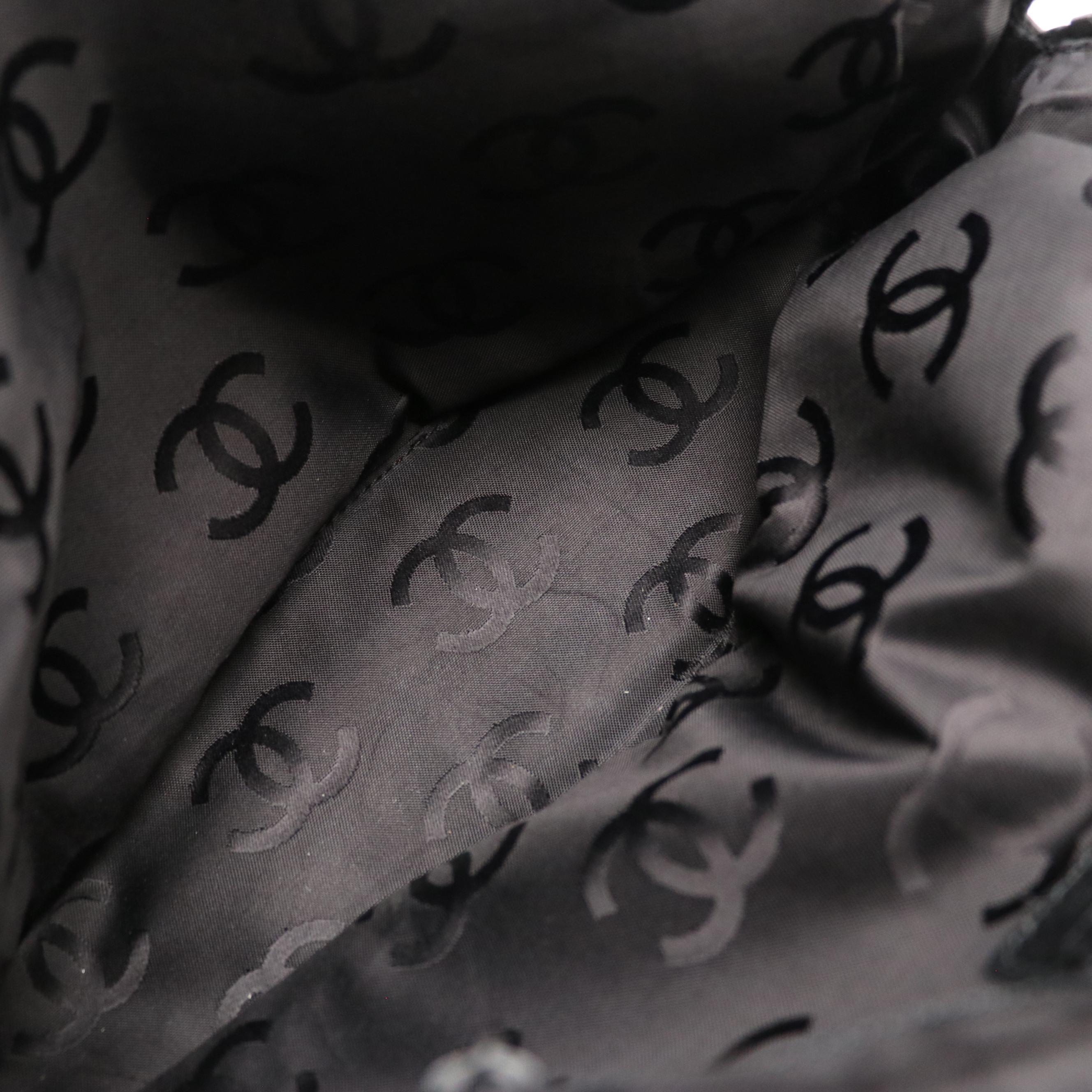 Chanel Quilted Stretch Knit Zip-Around Chain Strap Bag