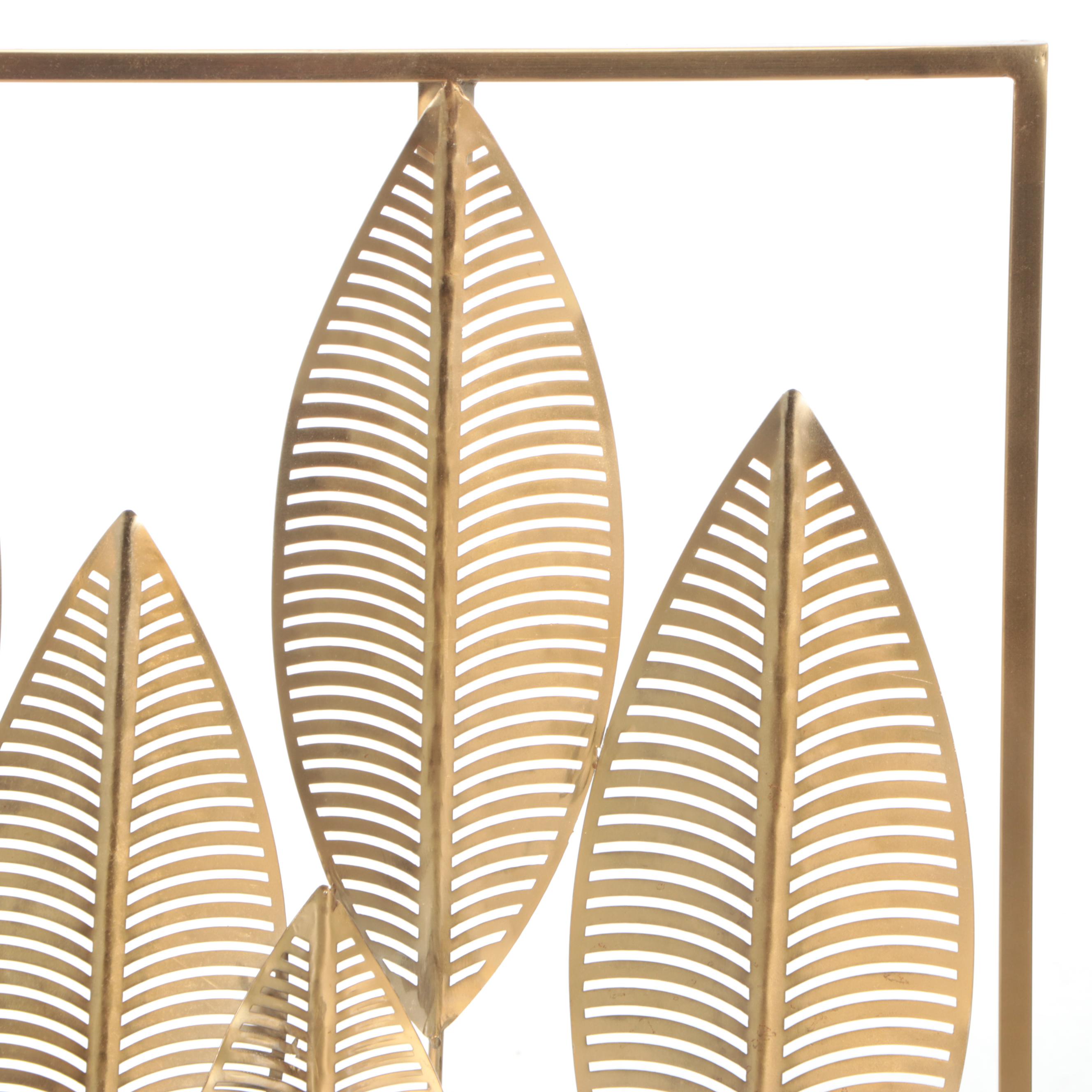 Admira Gold Finish Oversized Leaves Metal Wall Décor
