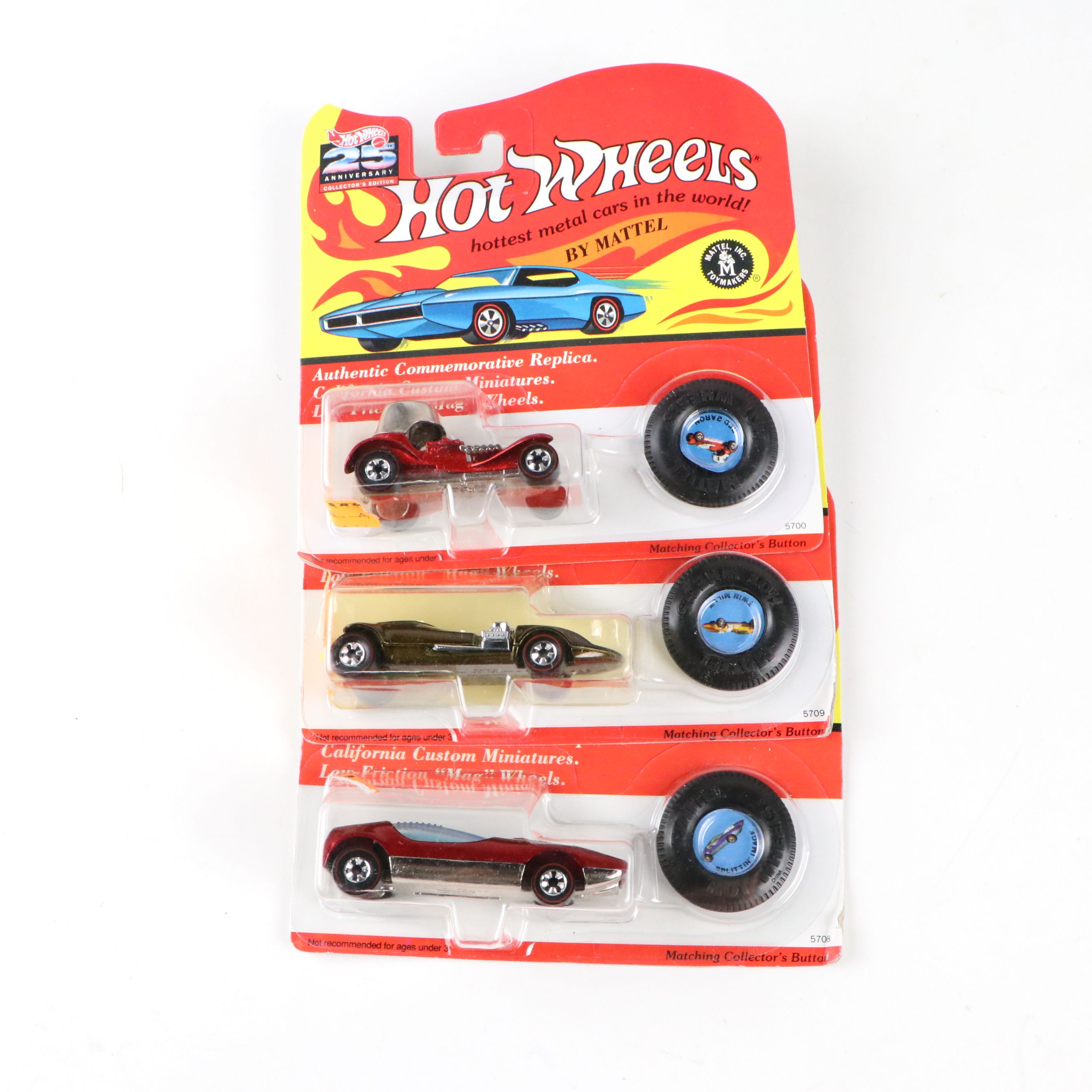Hot Wheels 25th Anniversary Collector's Editions Toy Cars, 1992–1993
