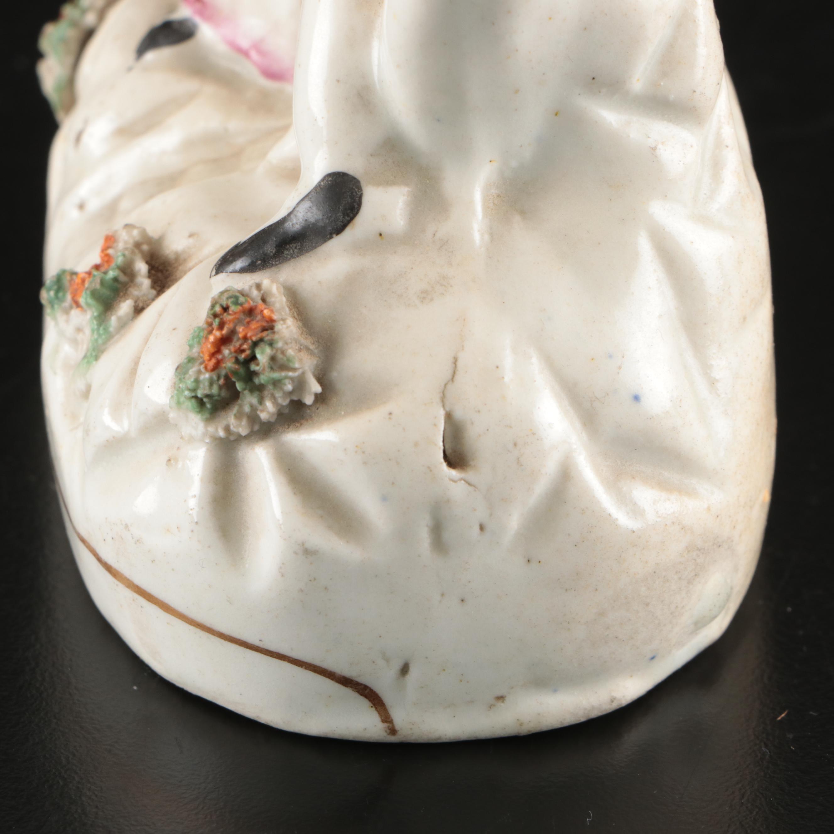 Staffordshire Victorian Earthenware Couples and Lady Riding Goat