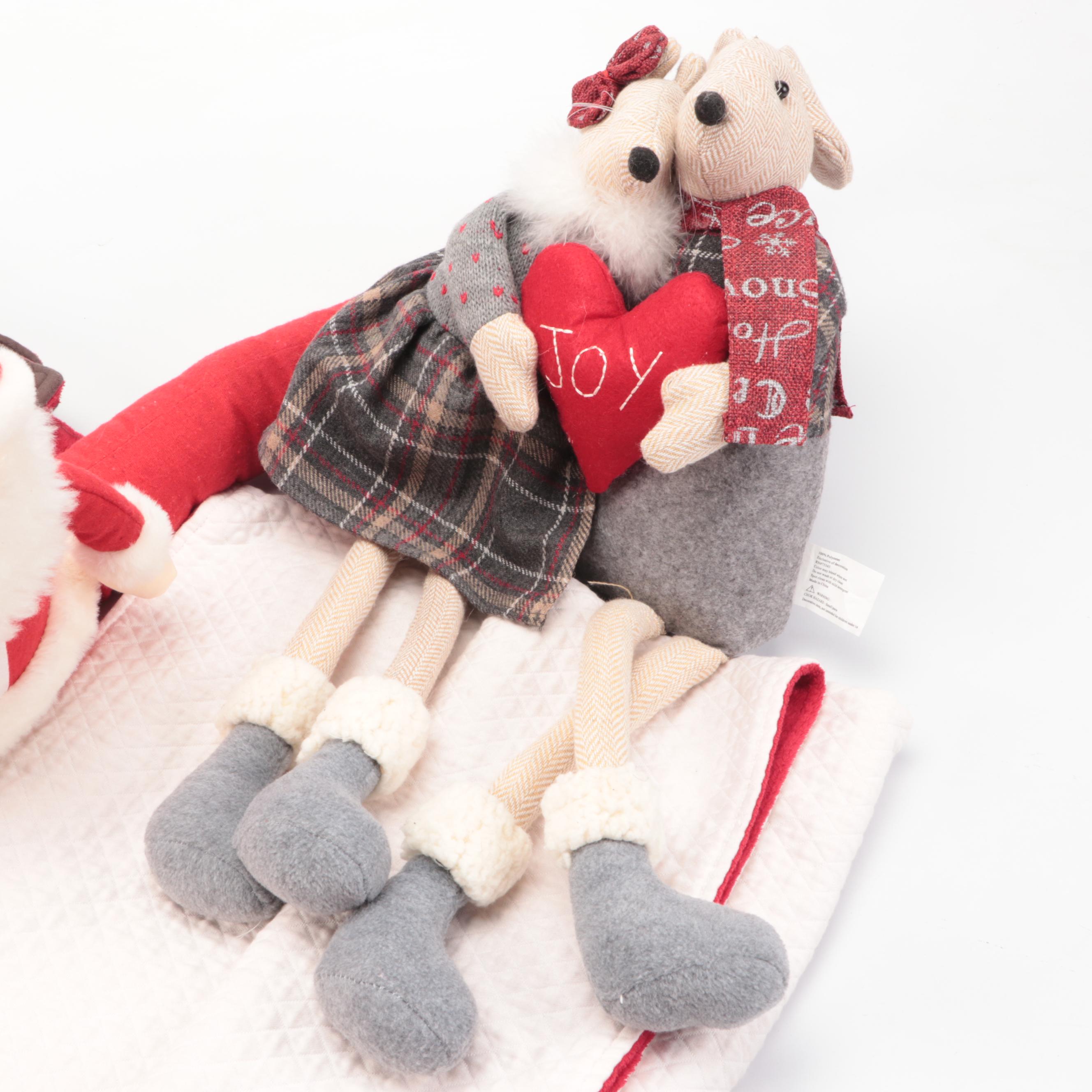 Pottery Barn Kids Christmas Blankets and Mantel Décor