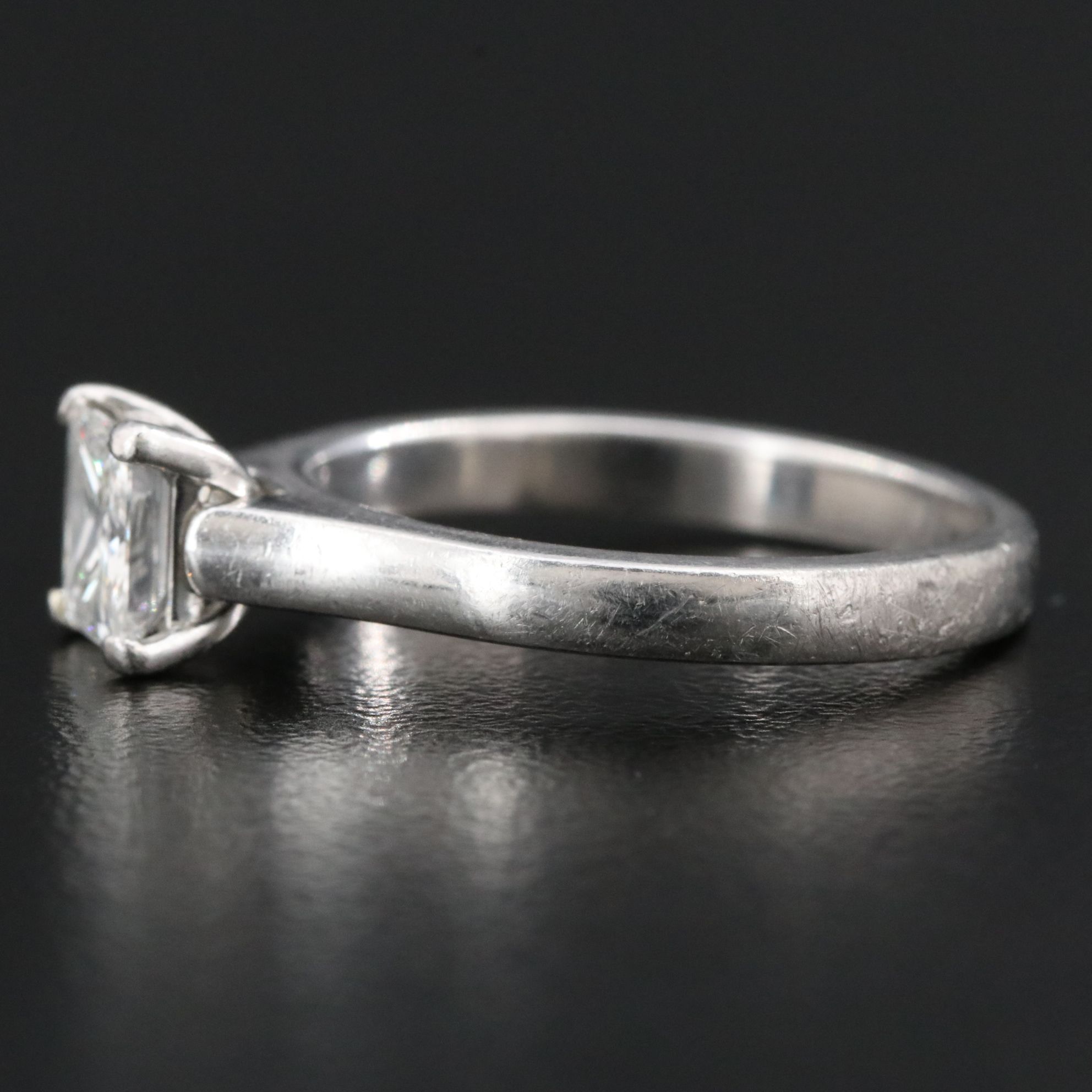 Platinum 1.02 CT Diamond Solitaire Ring with GIA Online Report