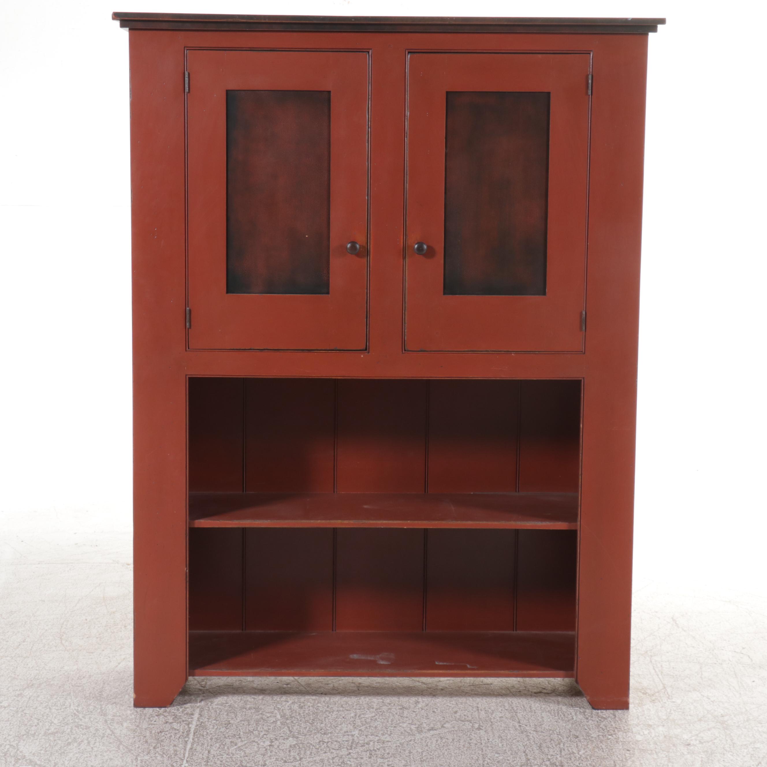 David T. Smith Shaker Style Painted Wooden Cabinet