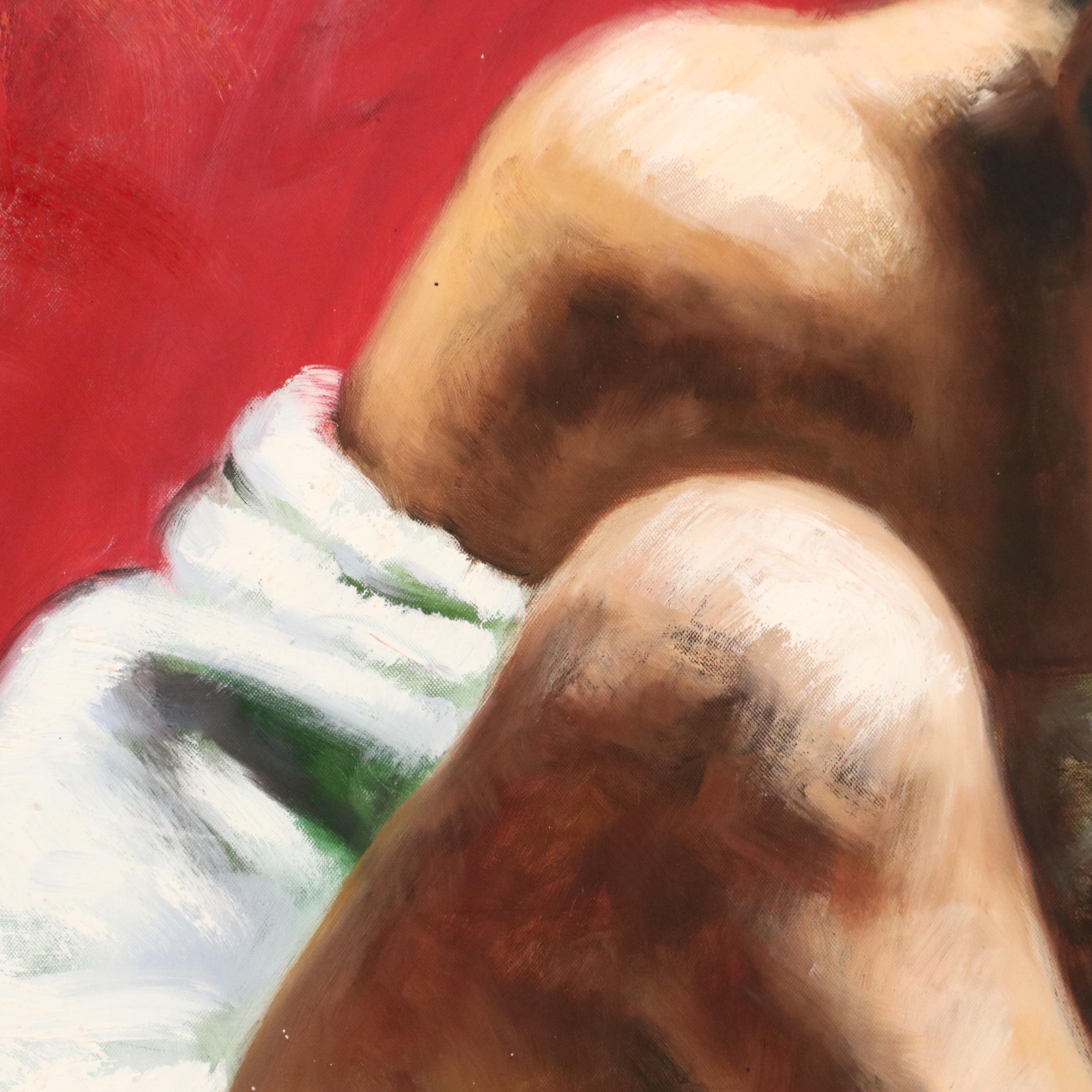 Large-Scale Oil Painting After Henry Asencio "Desire," 21st Century