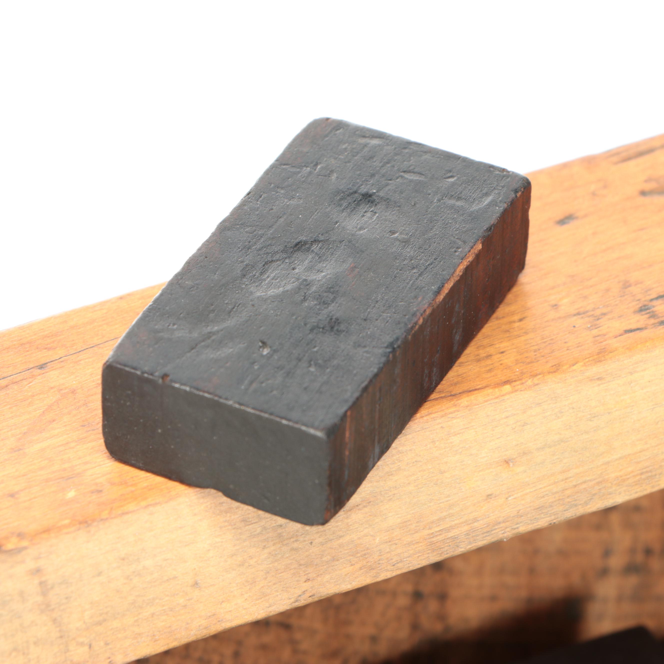 Vintage Slanted Wood Cabinet with Printing Block Blanks