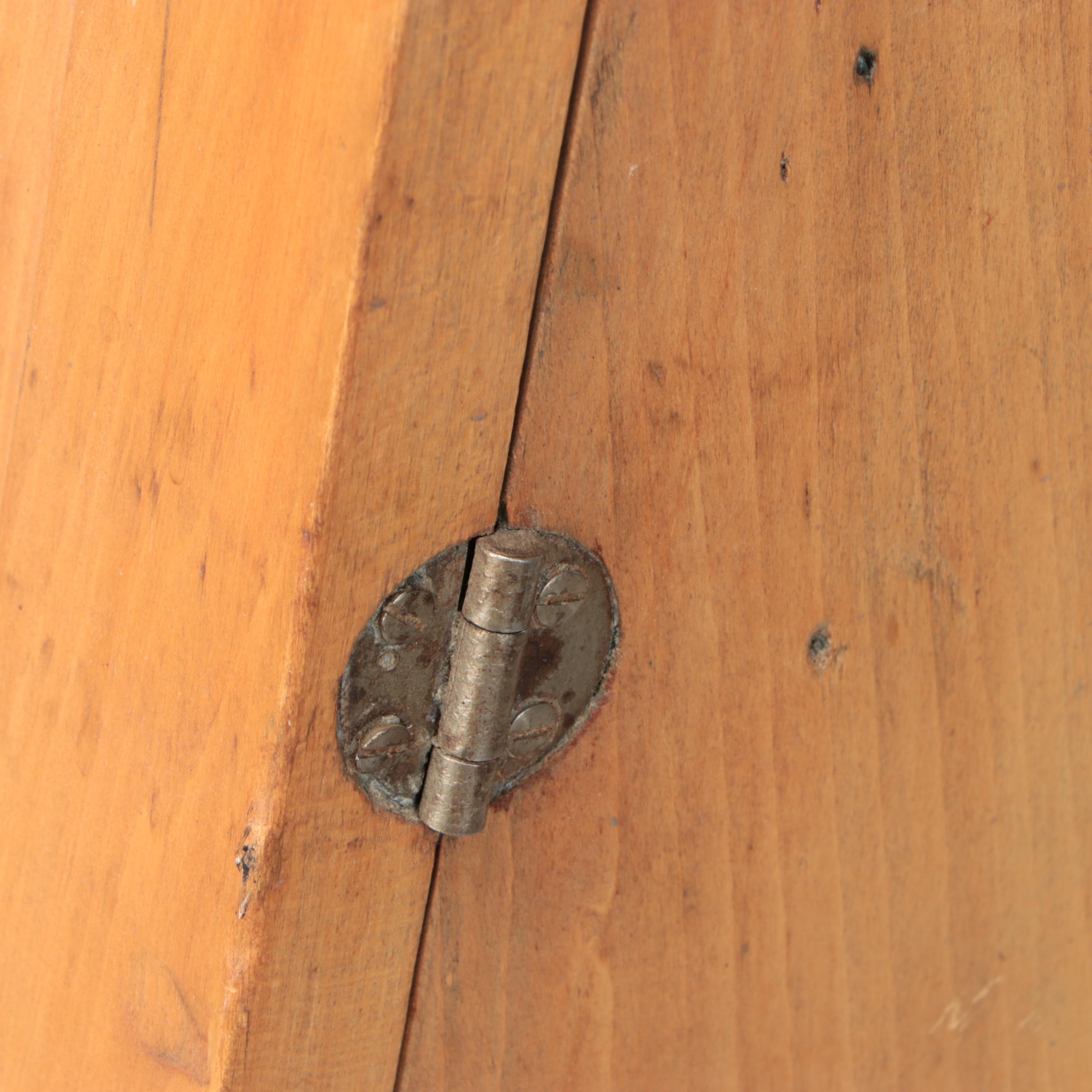 Vintage Slanted Wood Cabinet with Printing Block Blanks
