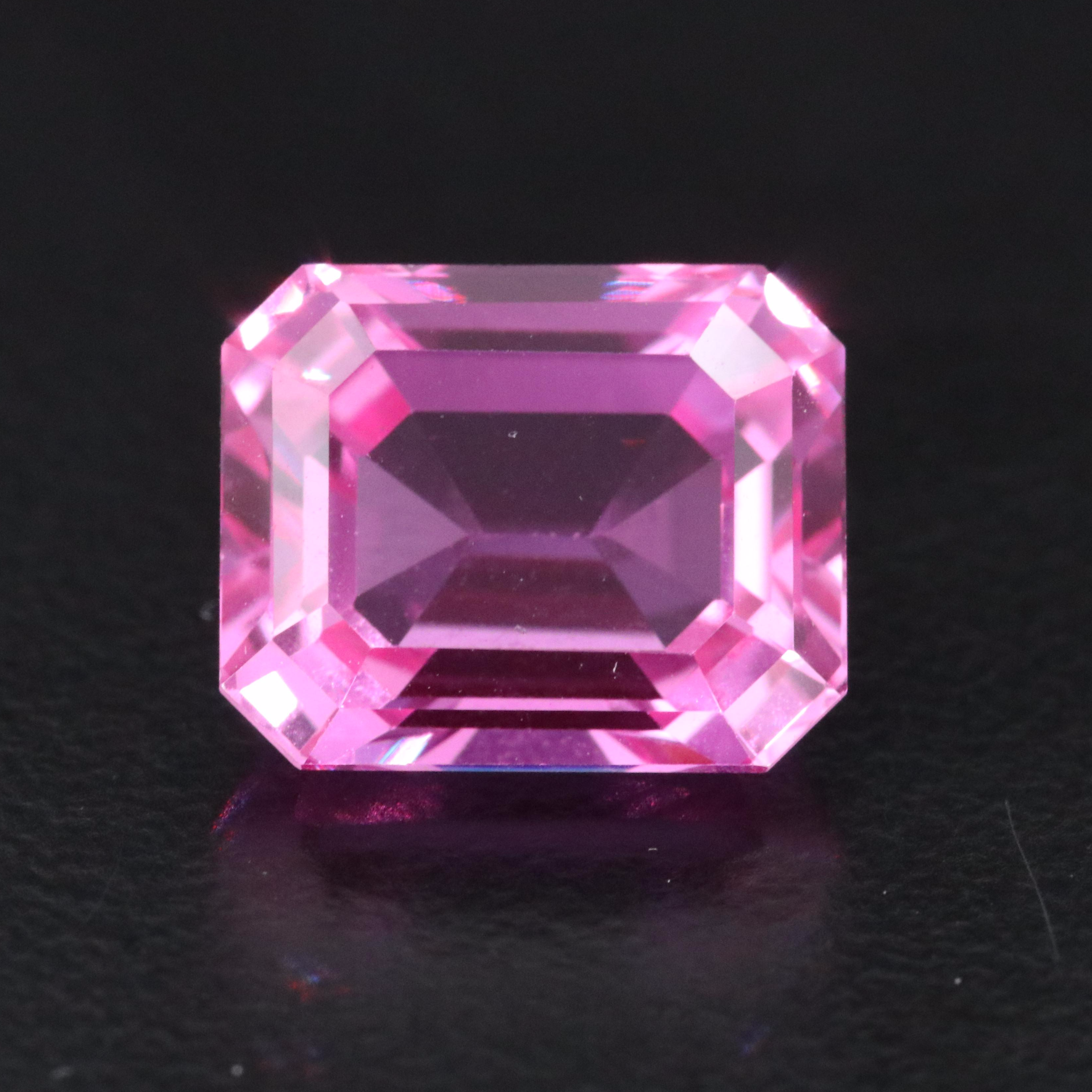 Loose 6.97 CT Lab Grown Pink Sapphire