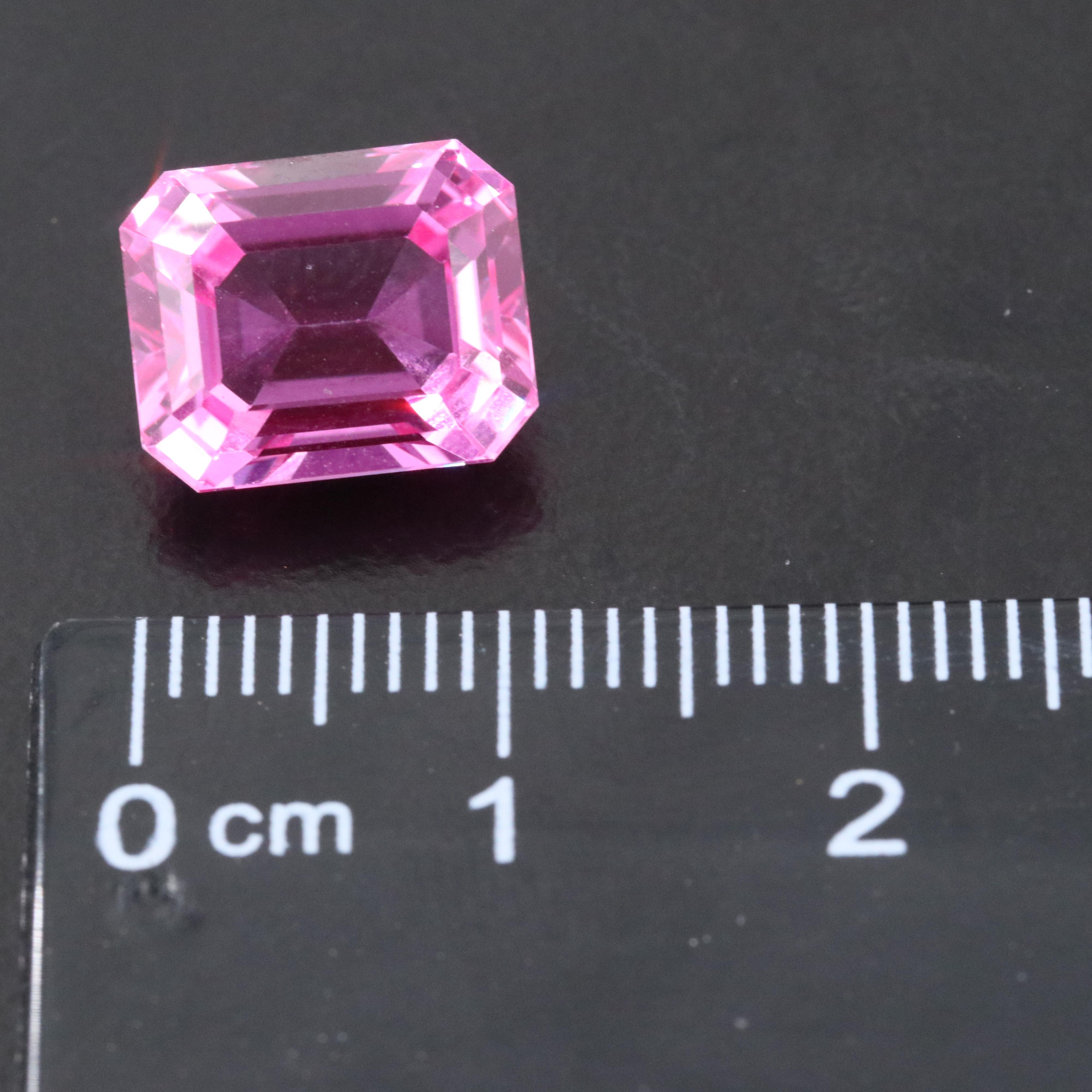 Loose 6.97 CT Lab Grown Pink Sapphire