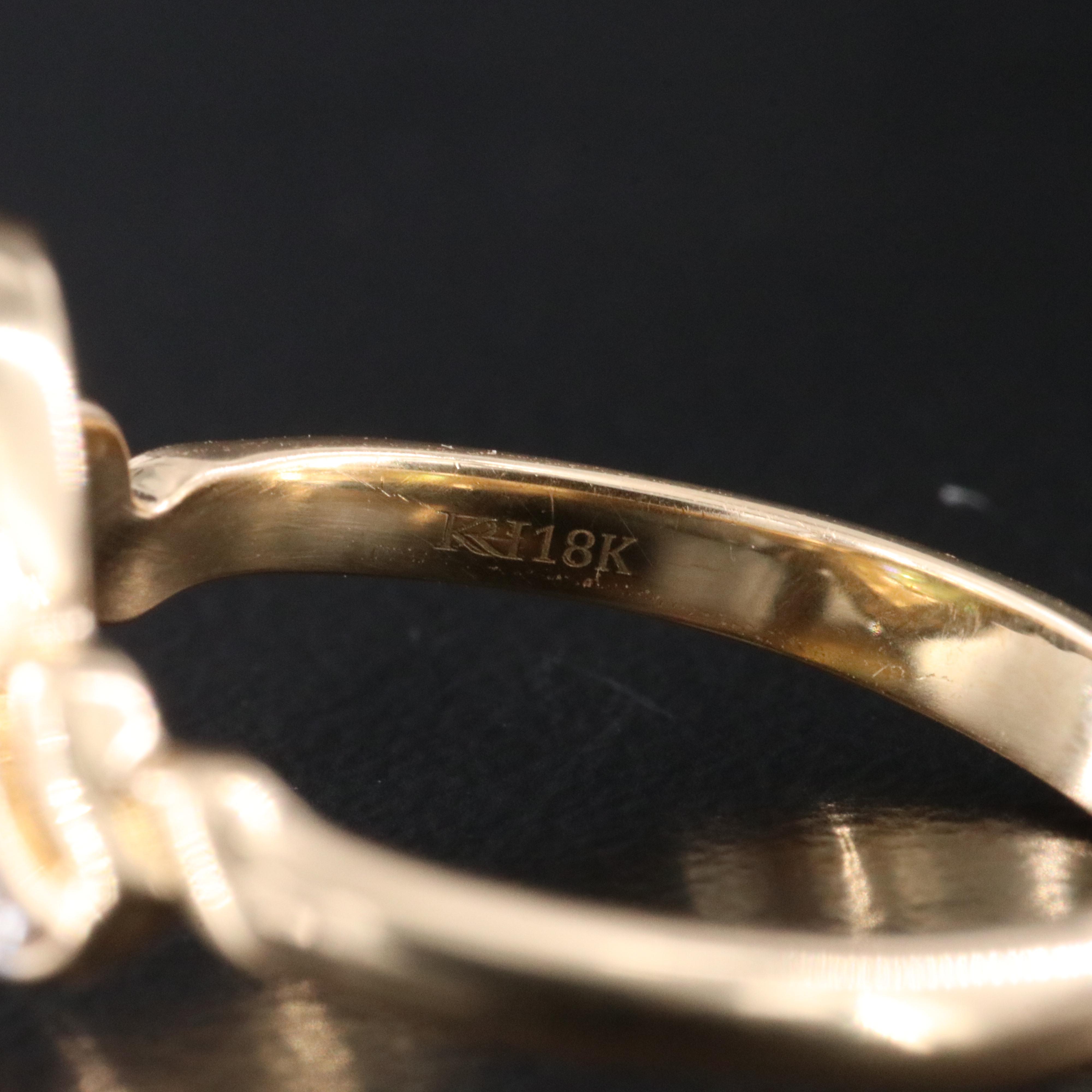 18K Sphene and Diamond Ring