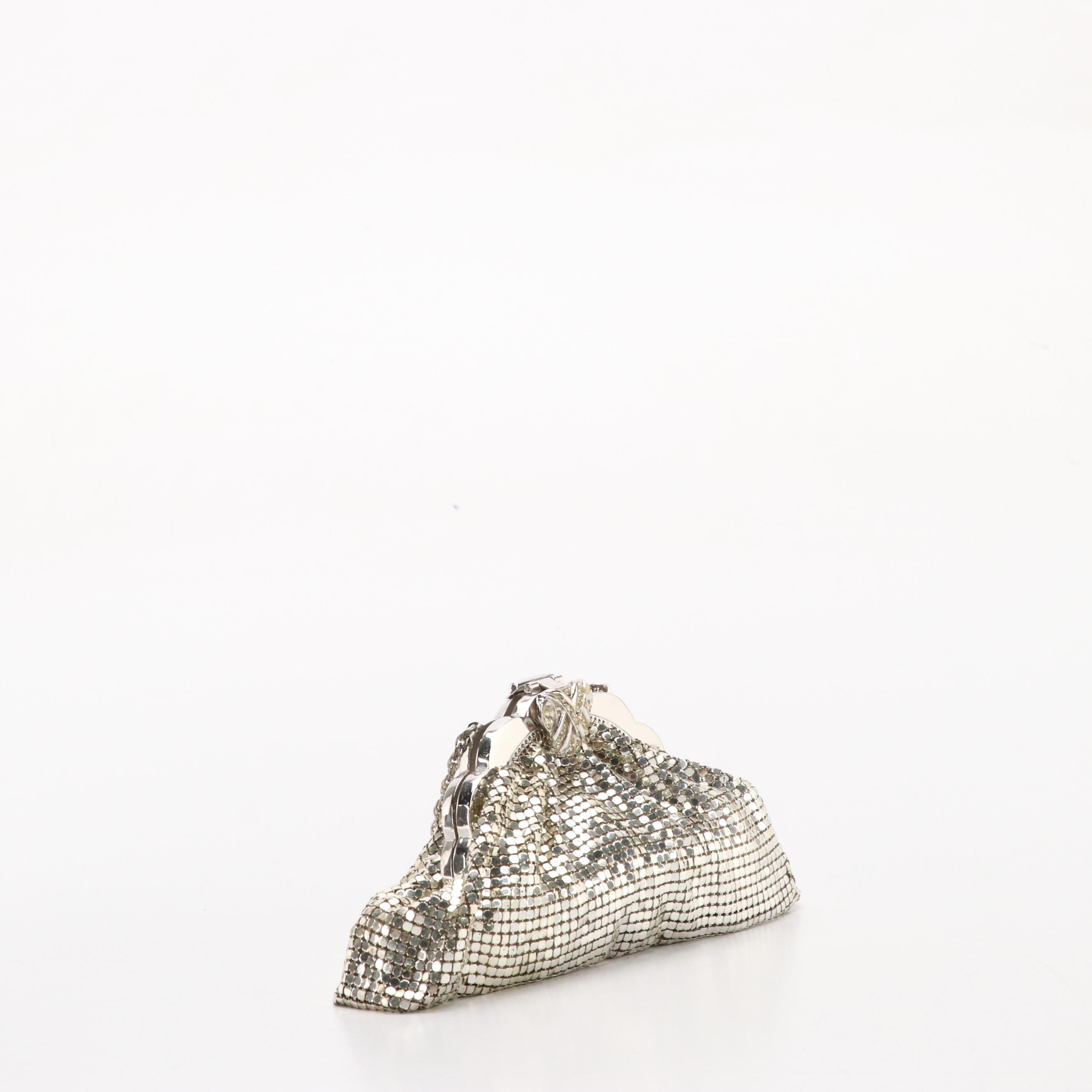 Whiting & Davis Silver Metal Mesh Evening Bag, 18K Ring & More Jewelry