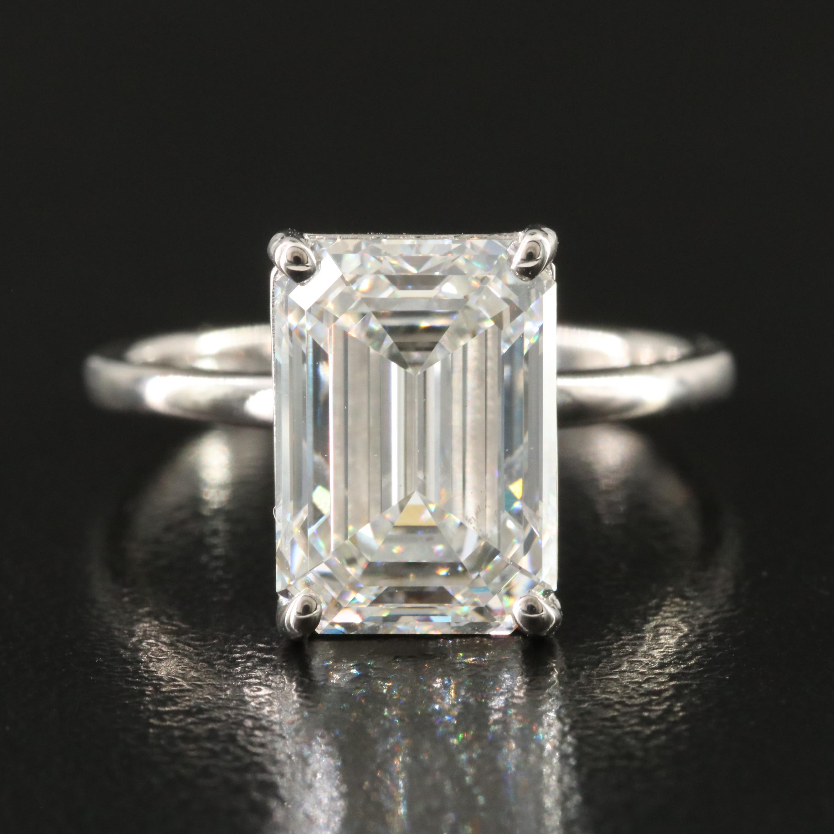 18K 5.07 CT Lab Grown Diamond Solitaire Ring with IGI Report