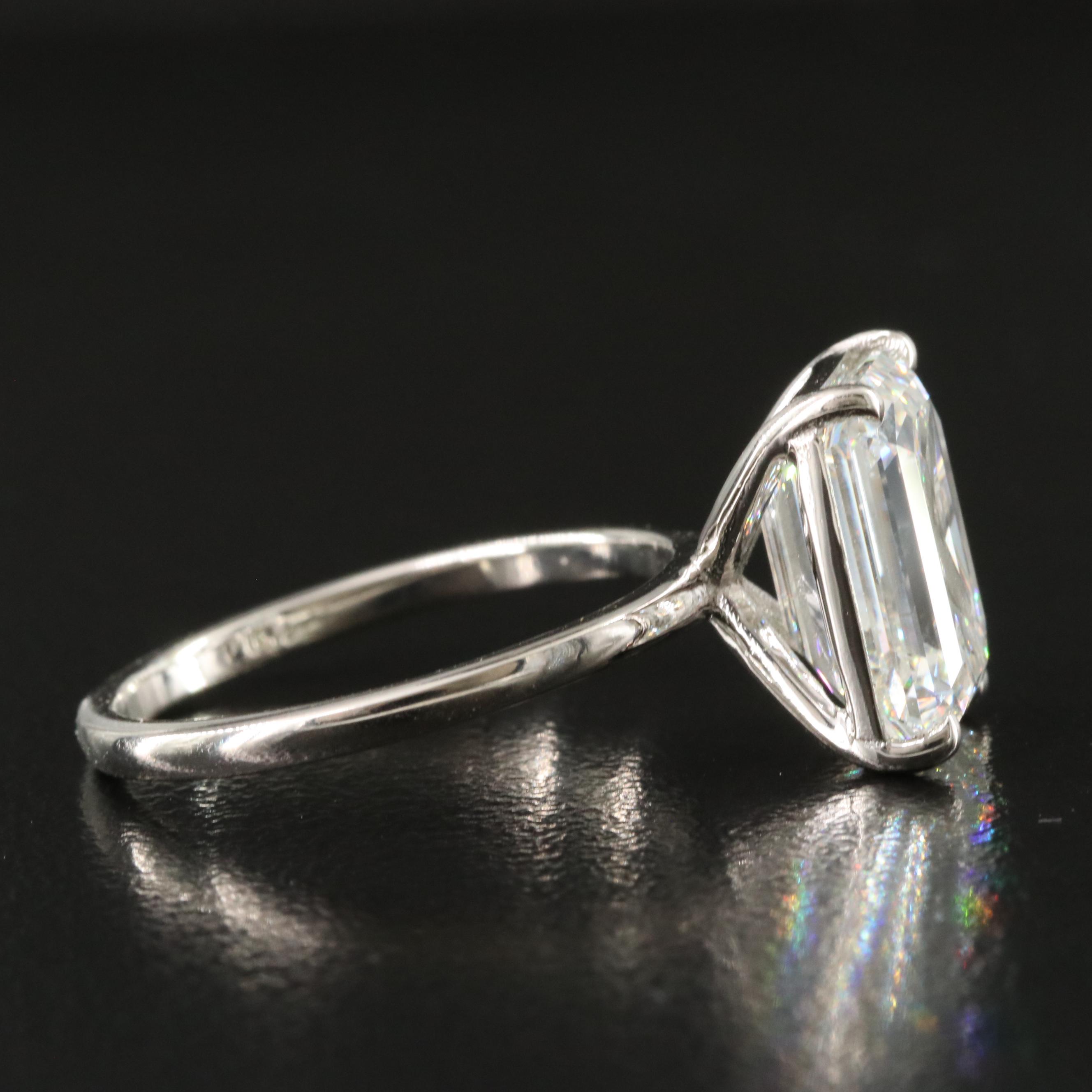 18K 5.07 CT Lab Grown Diamond Solitaire Ring with IGI Report