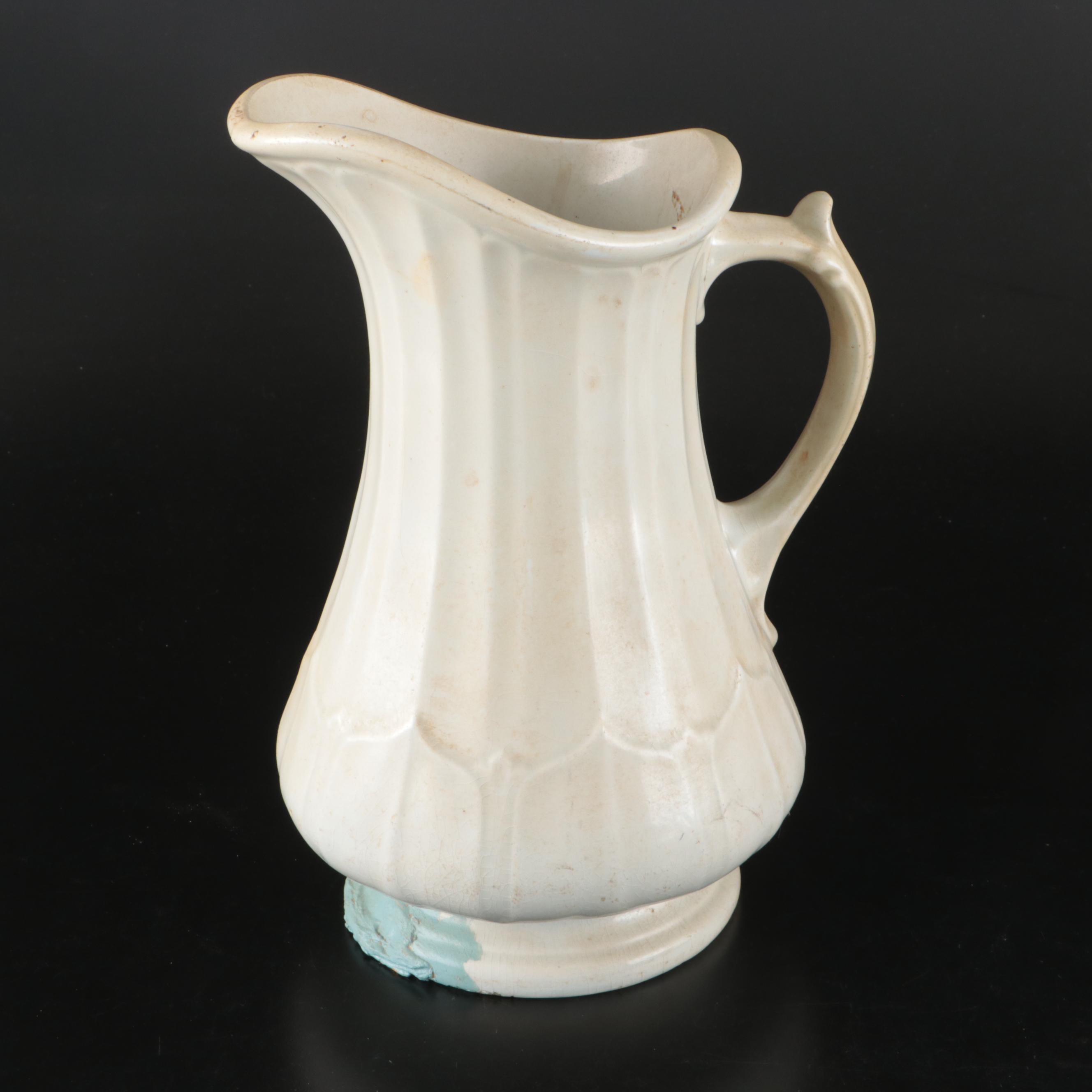 Ceramic Bath and Gravy Pitchers with Serving Platters