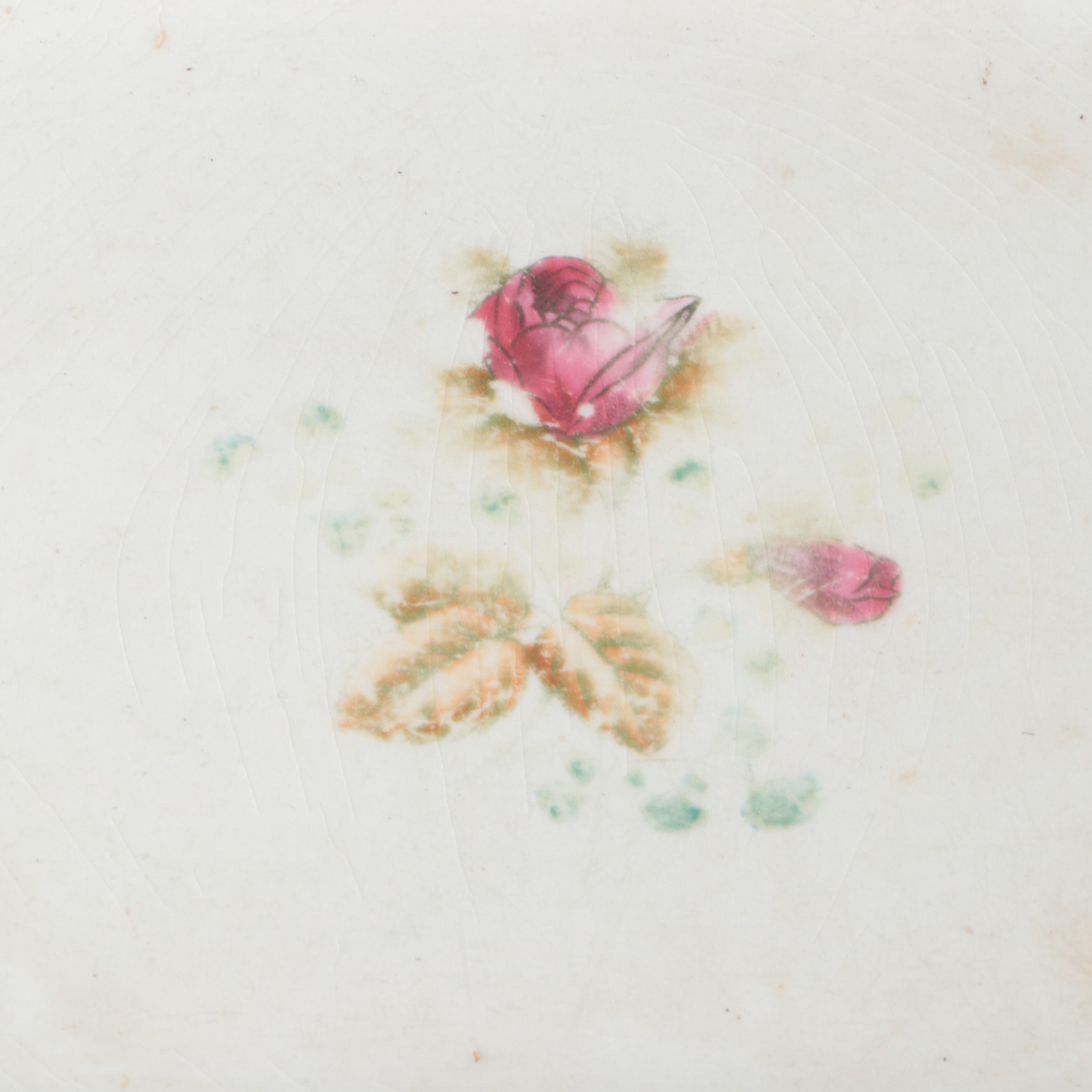 Ceramic Bath and Gravy Pitchers with Serving Platters