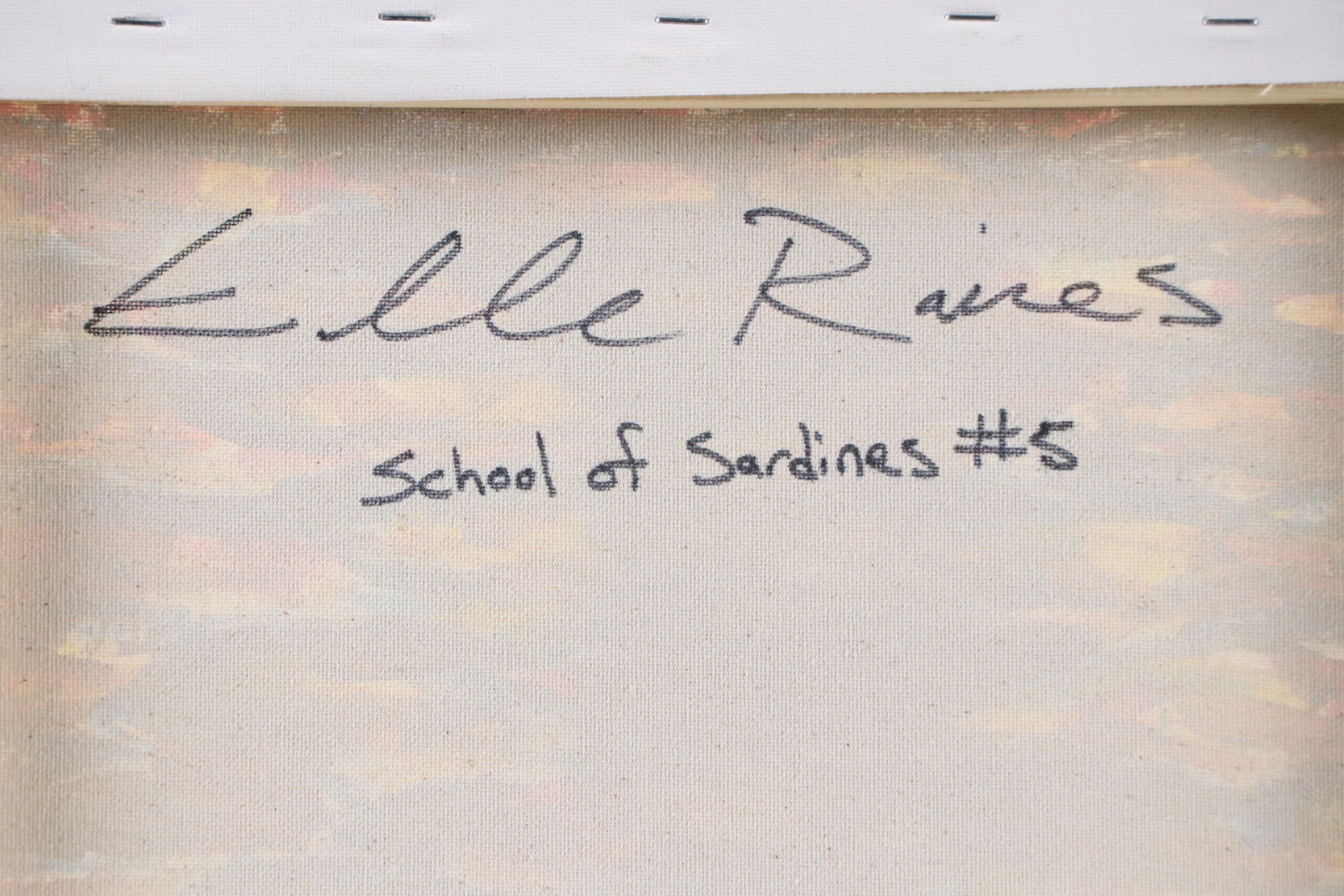 Elle Raines Stylized Acrylic Painting "School of Sardines #5," 21st Century