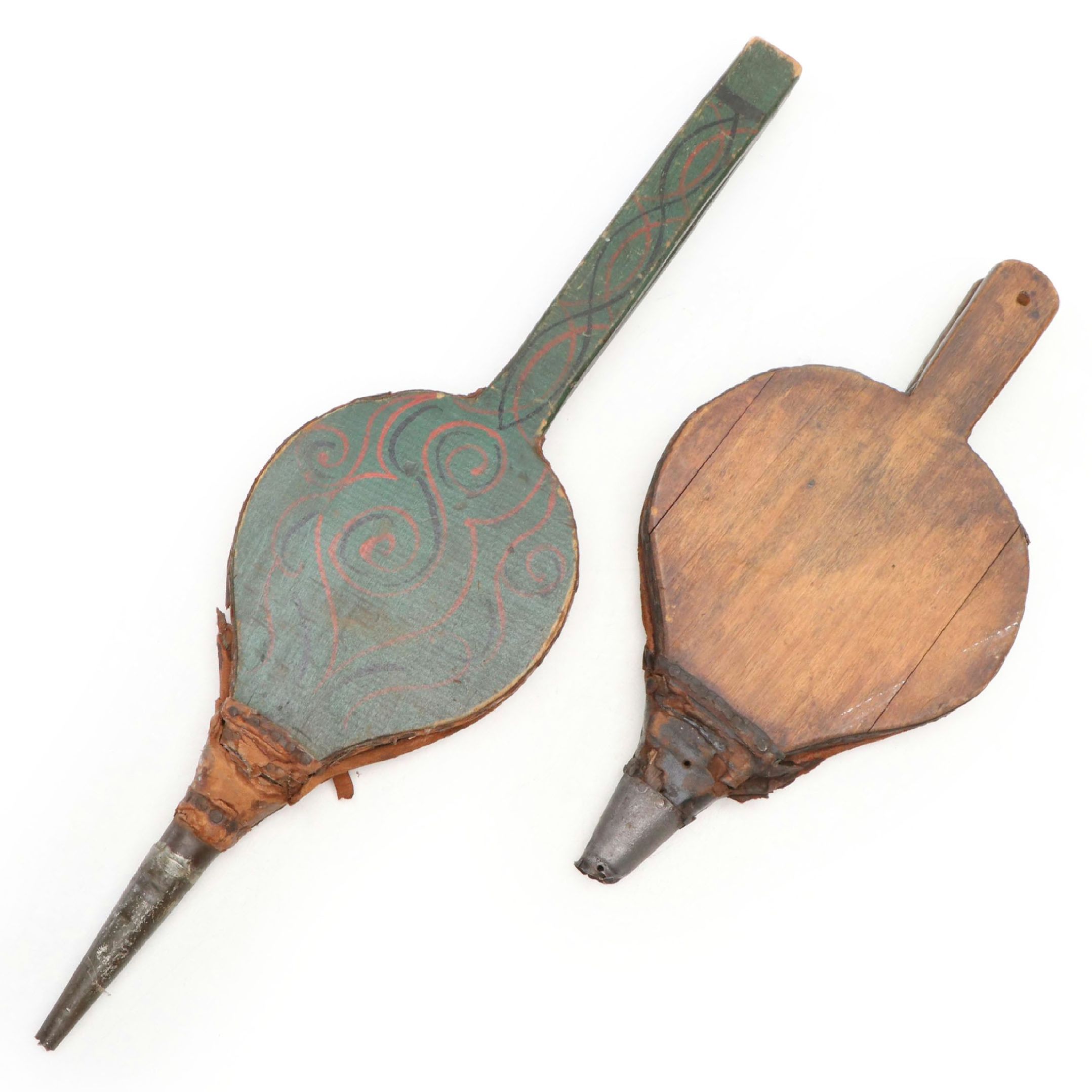 Two Rustic Style Fireplace Bellows