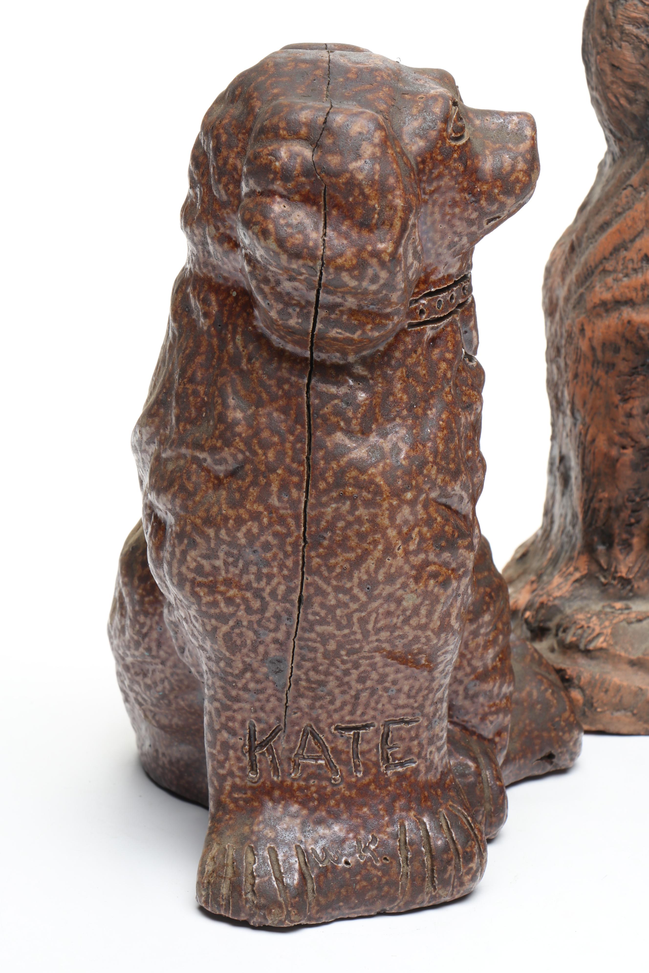 Ceramic Staffordshire Style Spaniel Figurines