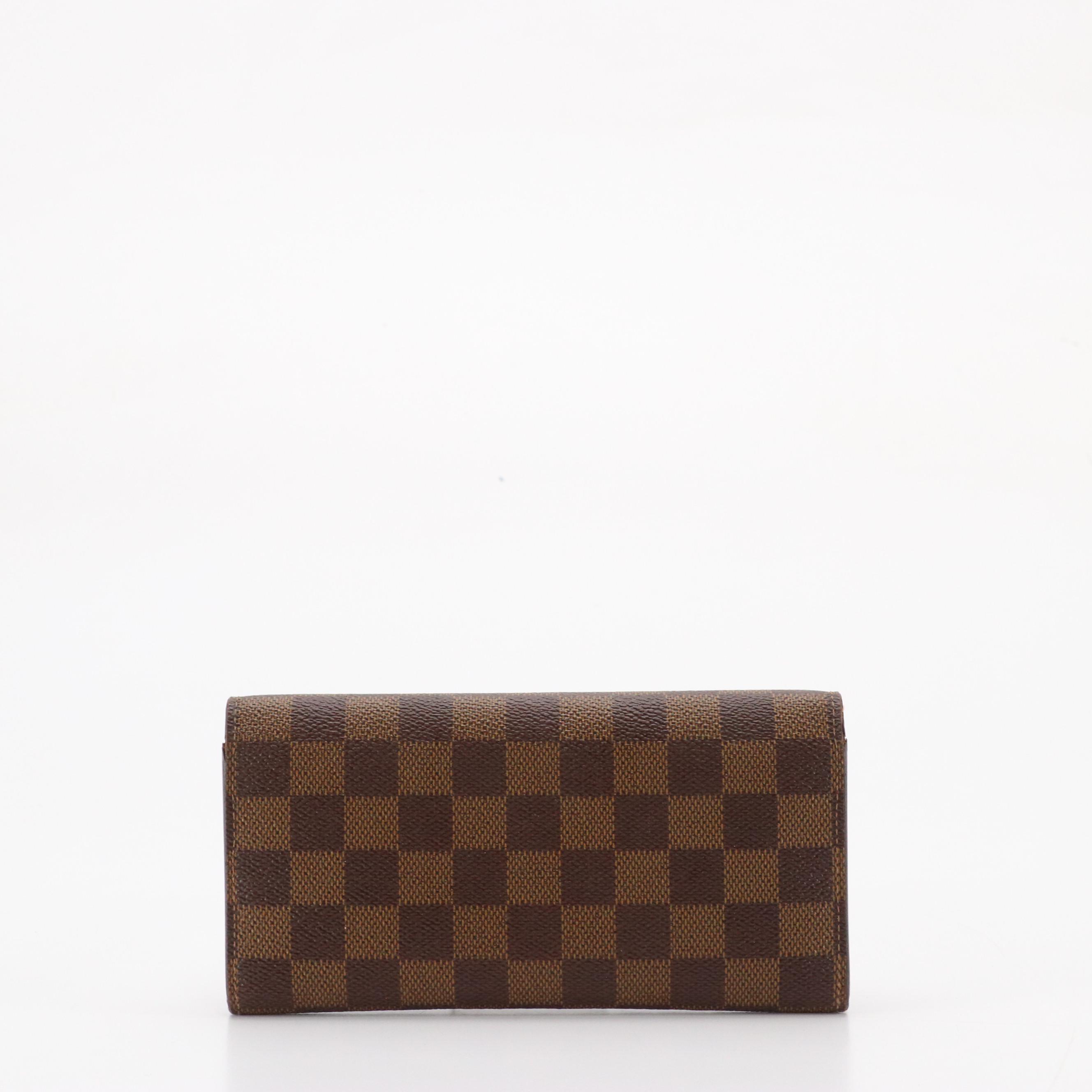 Louis Vuitton Emilie Continental Wallet in Damier Ebene Canvas