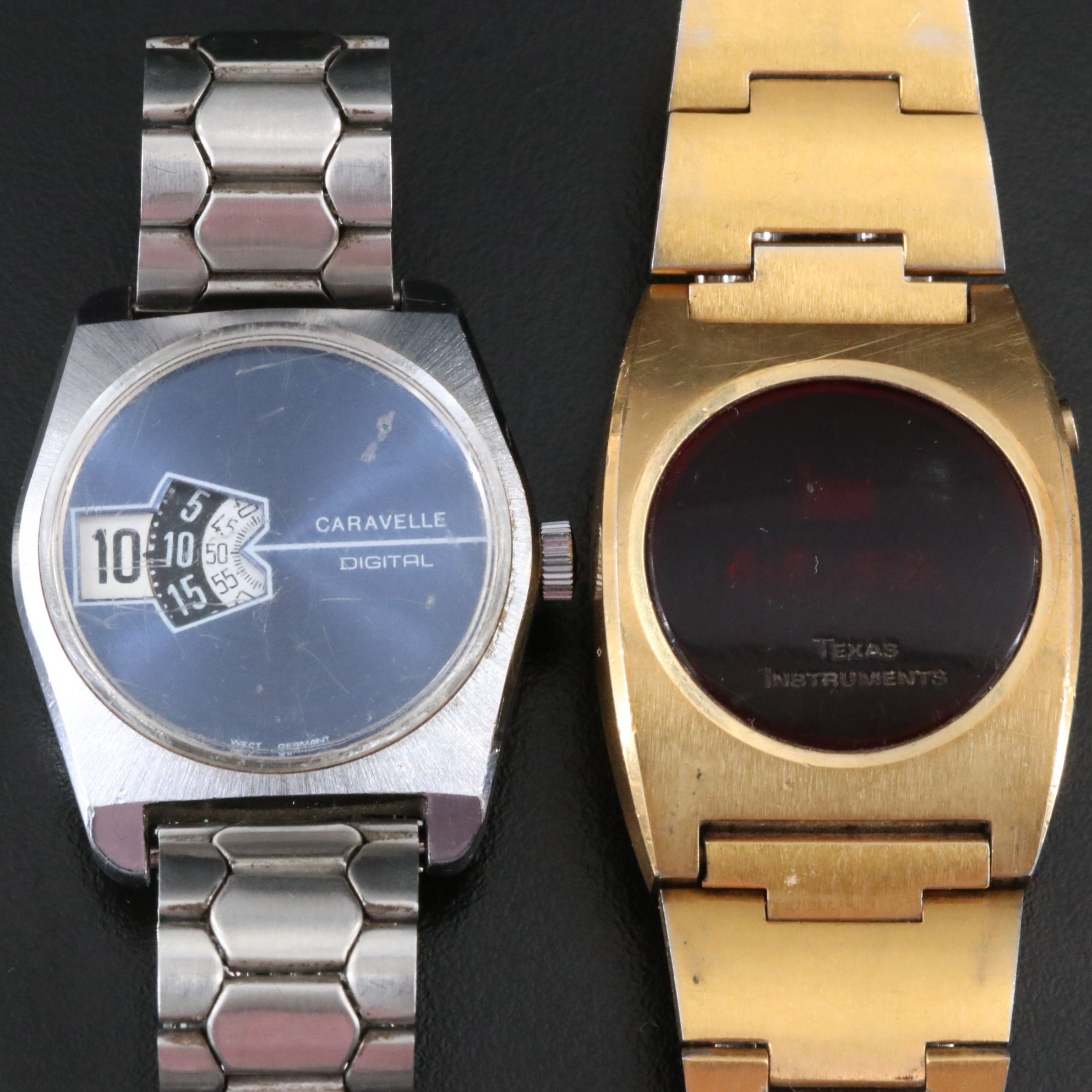 Texas Instrument L.E.D. and Caravalle Digital Watch