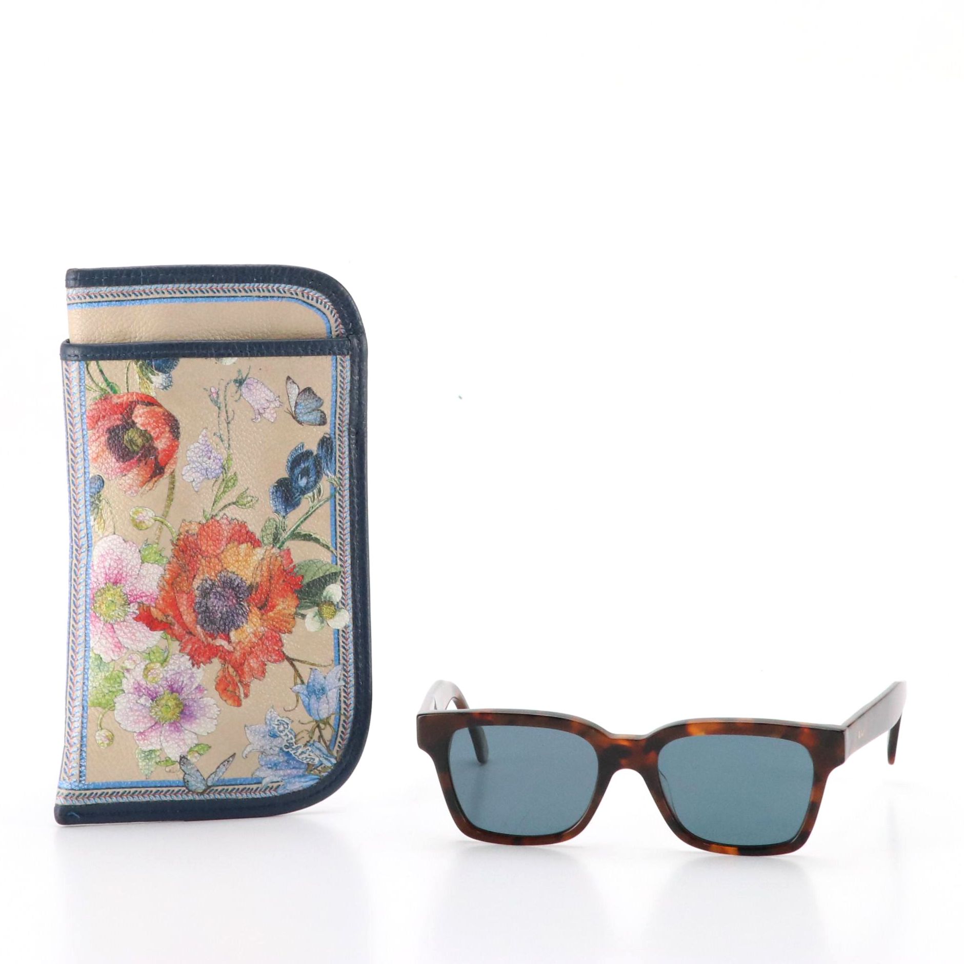 America Optical Havana Polarized Rx Sunglasses and Brighton Double Eyeglass Case