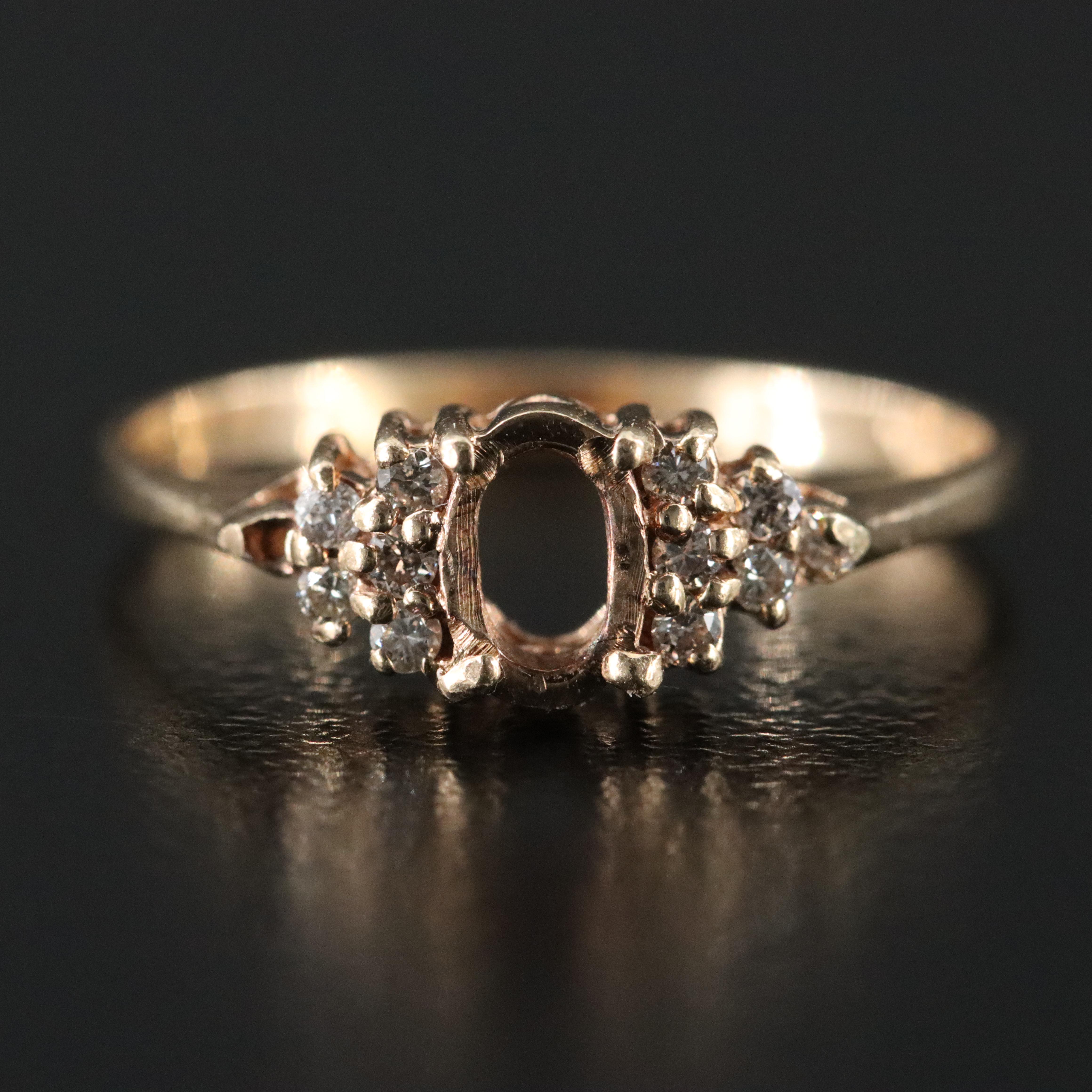 10K 0.10 CTW Diamond Semi-Mount Ring