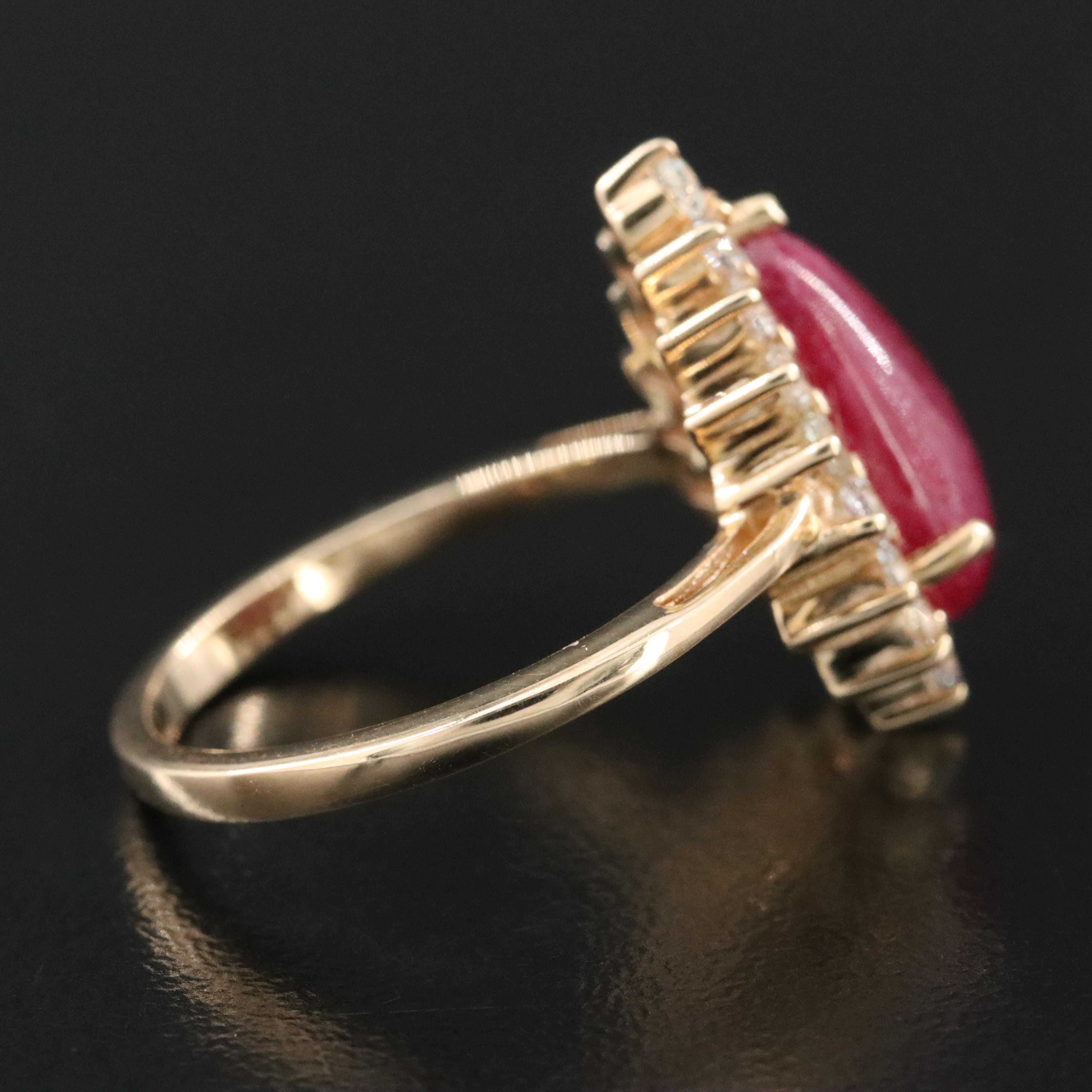 14K Ruby and White Sapphire Ring