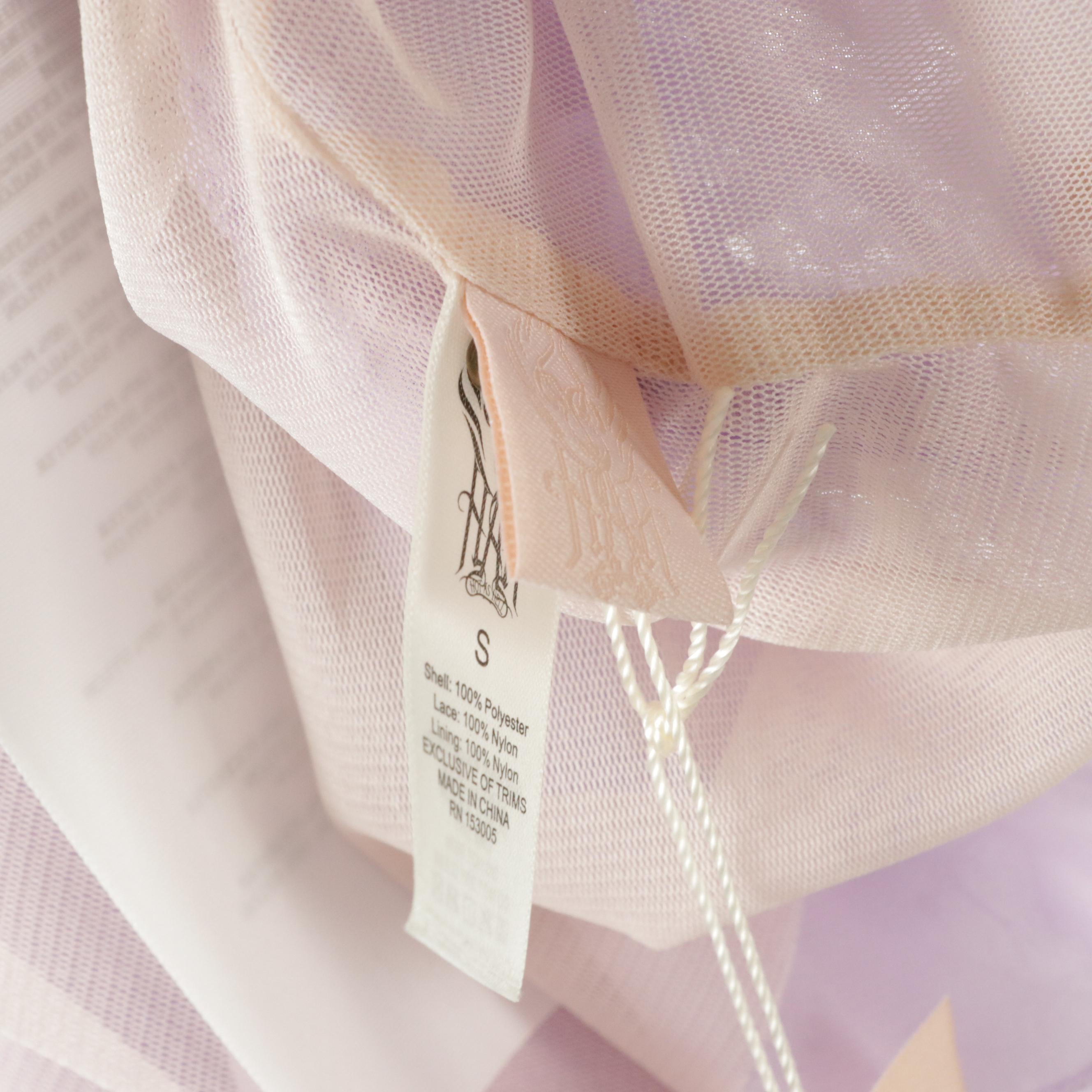 MISA Hot Pink Ruffled Mini Shirt Dress and HAH Lavender Floral Lace Mini Dress