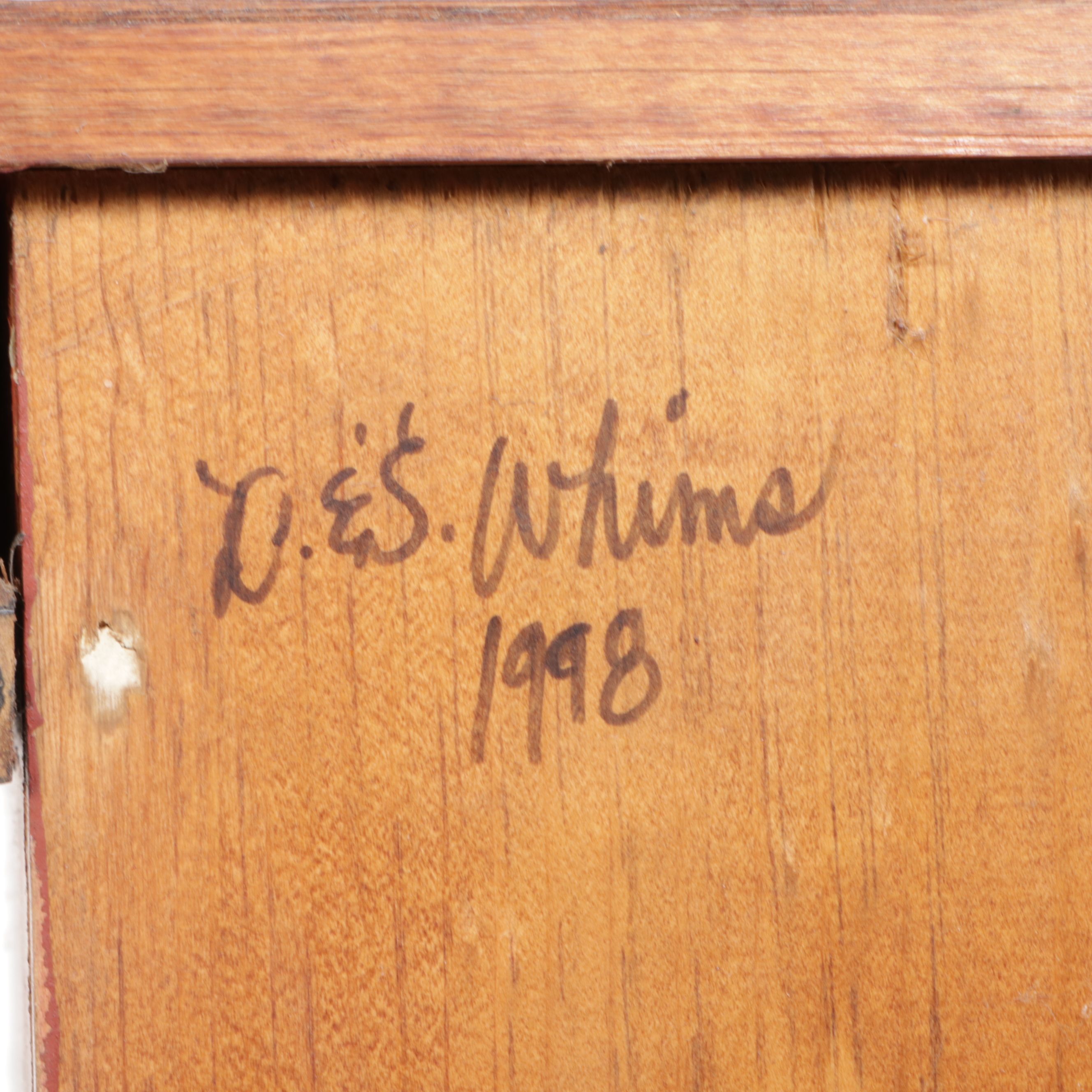 American Primitive Style Painted Wood Cabinet, 1998